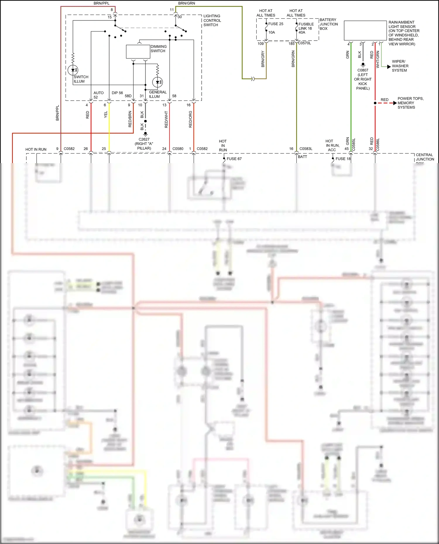 Wiring diagram dimming switch for Land Rover Discovery III (2004-2009) (1 of 1)