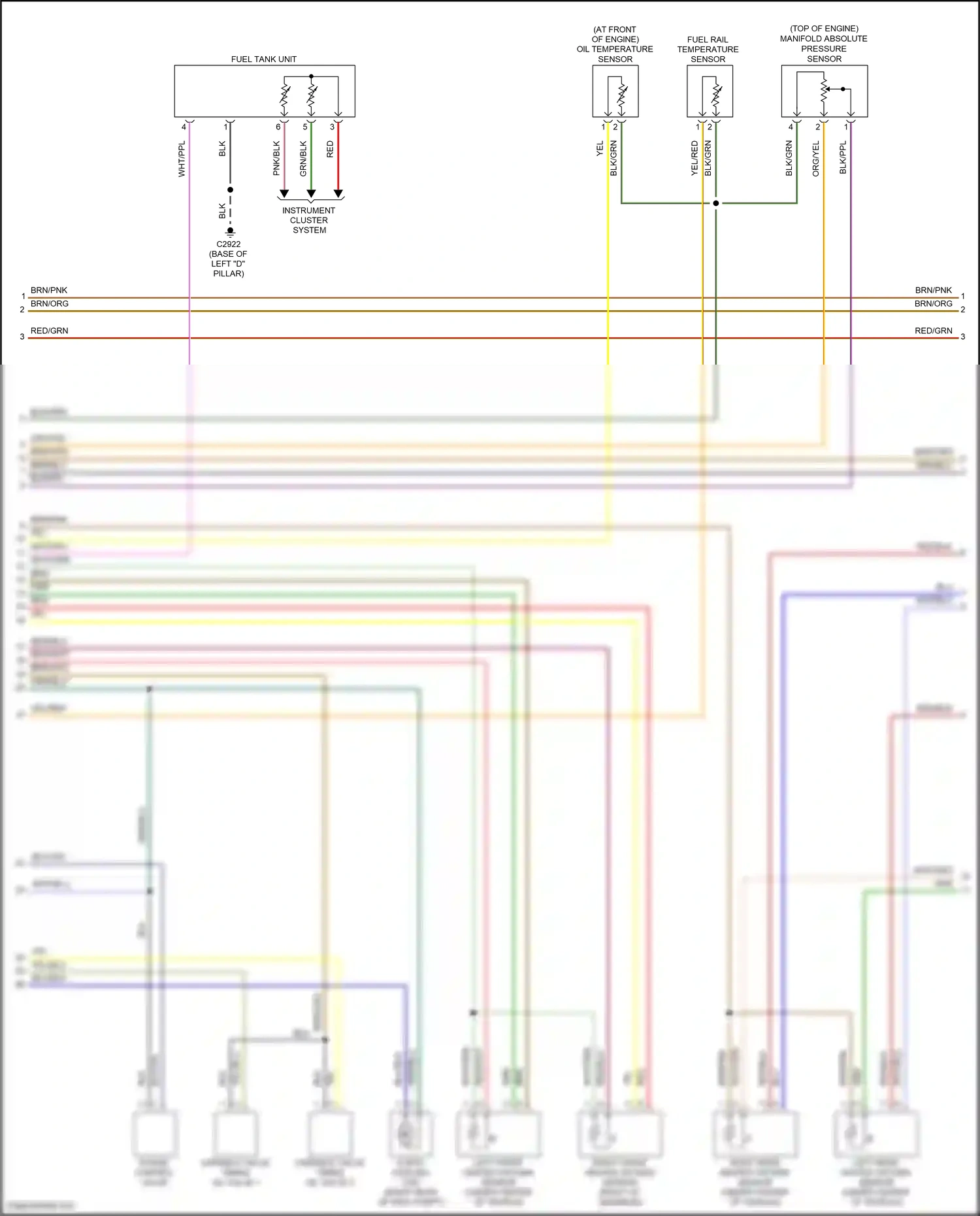 Wiring diagram manifold absolute pressure sensor for Land Rover Discovery III (2004-2009) (1 of 1)