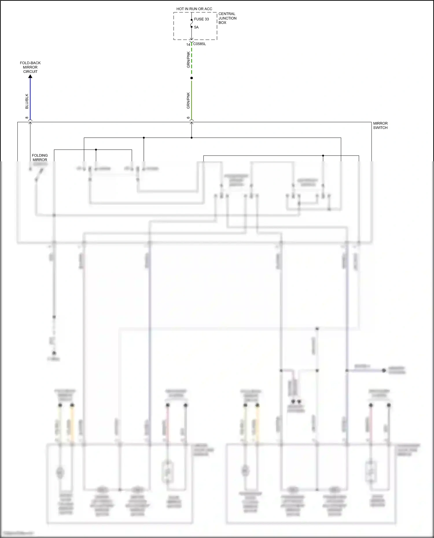 Wiring diagram mirror switch for Land Rover Discovery III (2004-2009) (5 of 5)