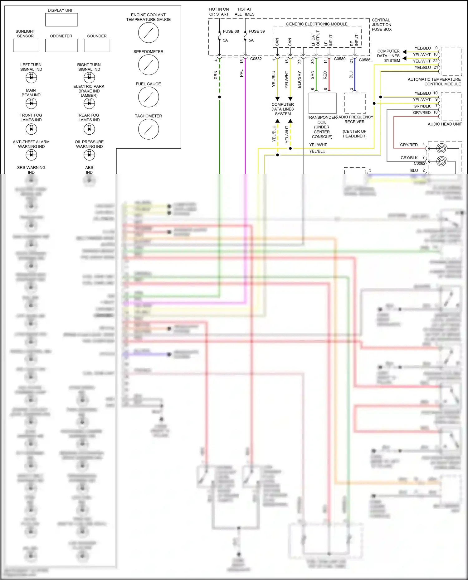 Wiring diagram rf rx for Land Rover Discovery III (2004-2009) (1 of 1)