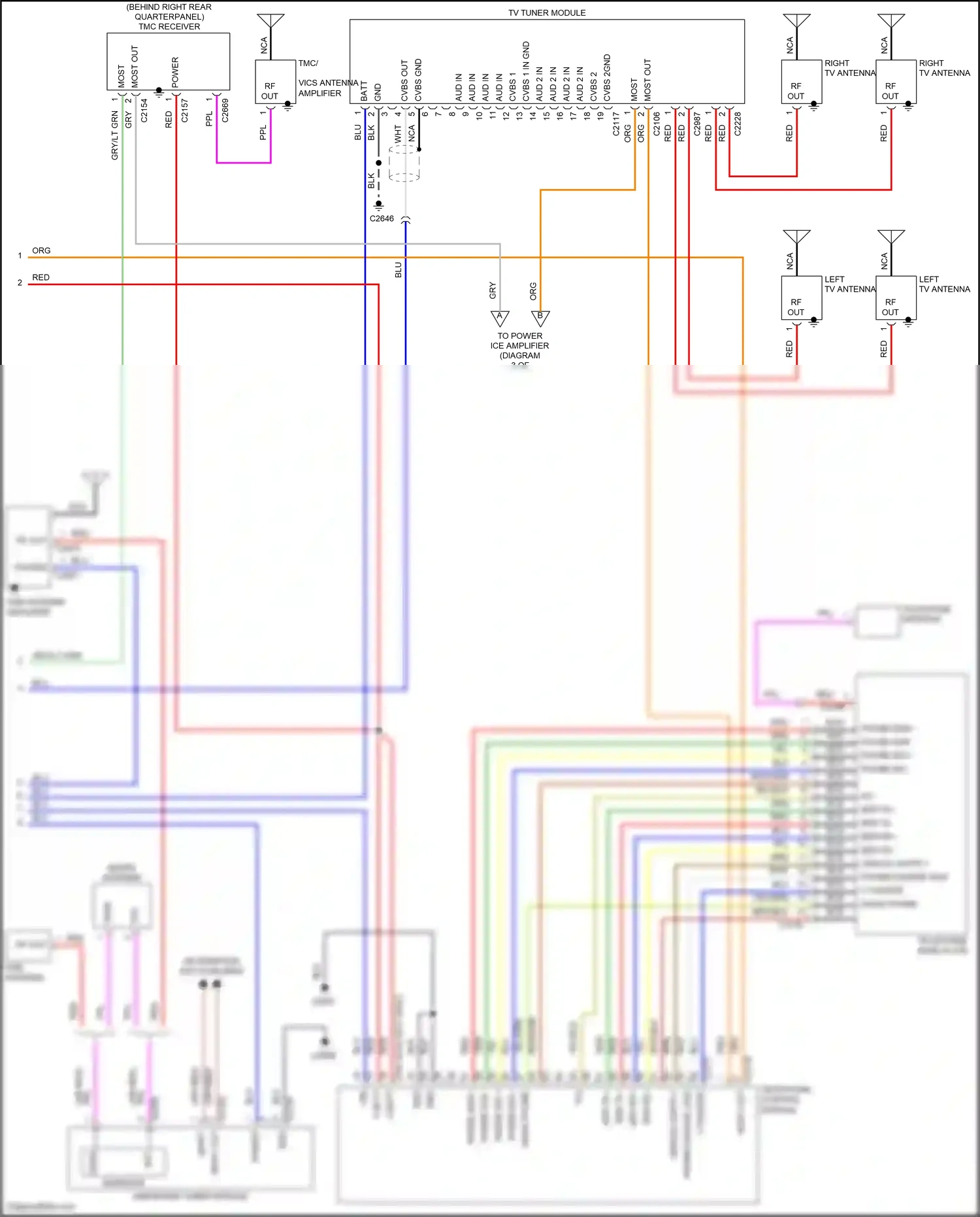 Wiring diagram & telephone control module for Land Rover Discovery III (2004-2009) (2 of 4)