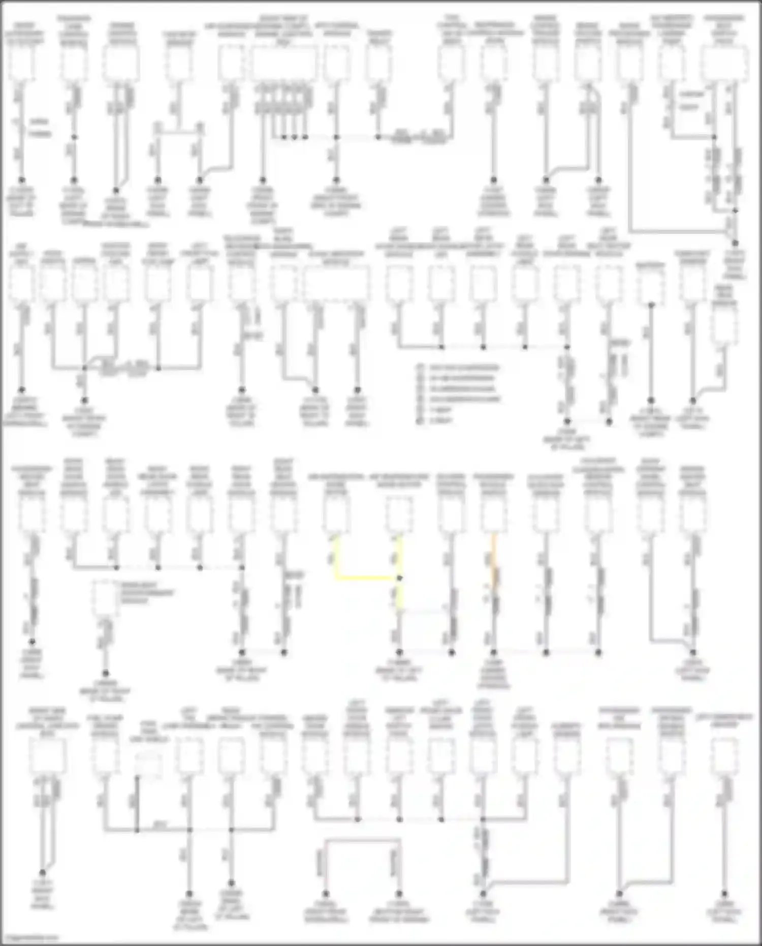 Discovery Land Rover IV facelift (2013-2016): Ground distribution circuit (1 of 3)