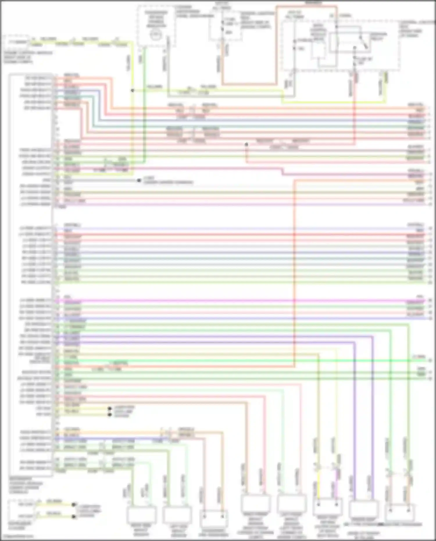 Discovery Land Rover IV facelift (2013-2016): Supplemental restraints circuit (1 of 2)