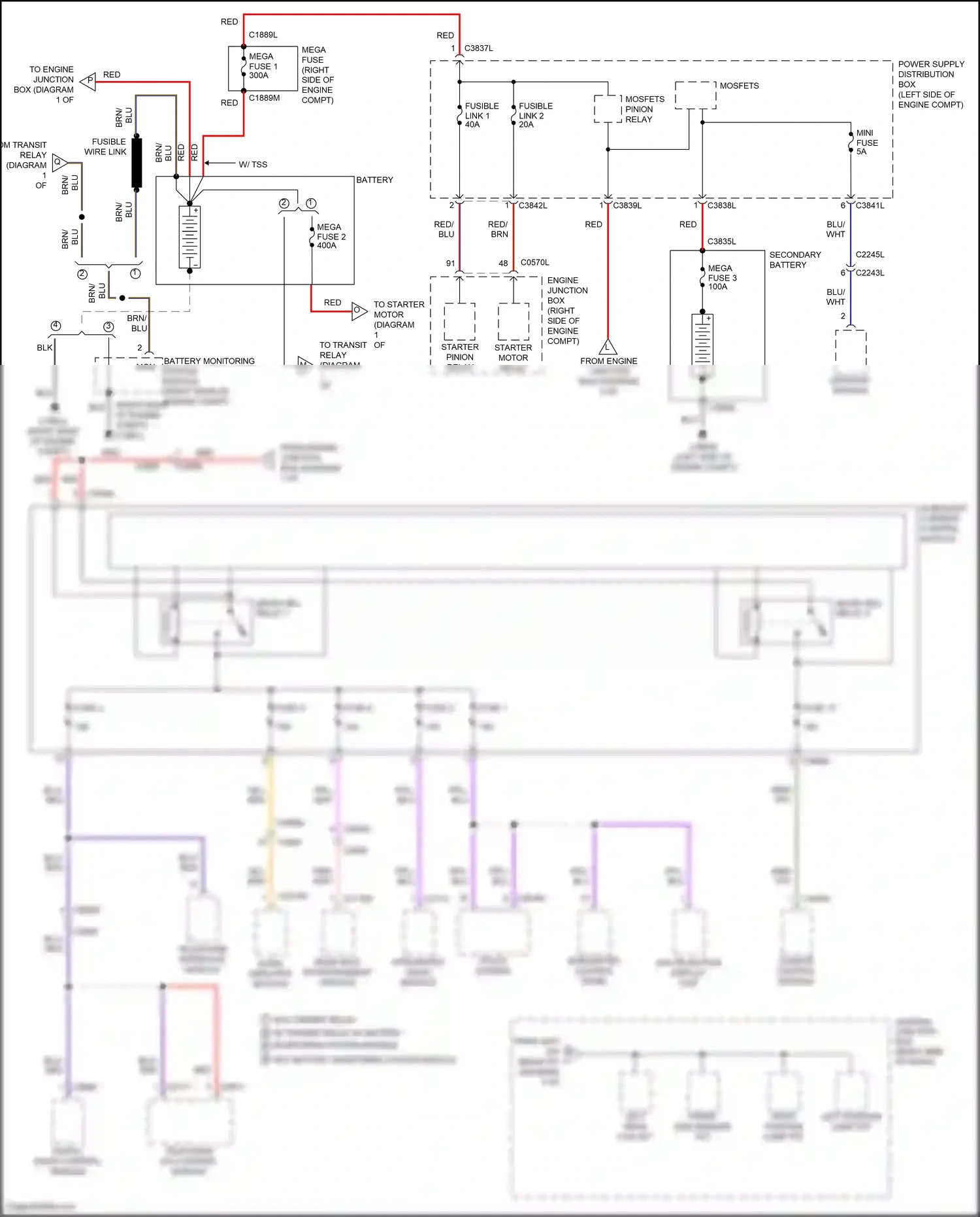 Wiring diagram audio amplifier module for Land Rover Discovery IV facelift (2013-2016) (6 of 7)