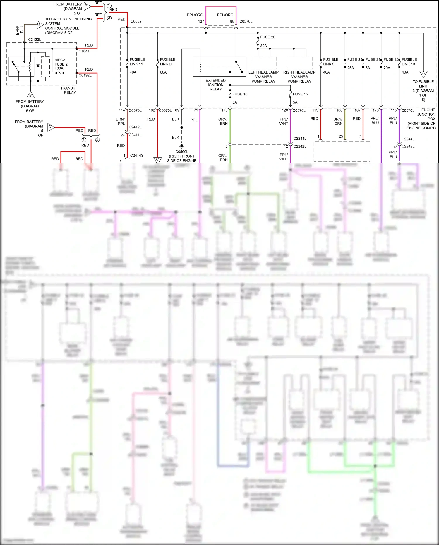Wiring diagram audio amplifier module for Land Rover Discovery IV facelift (2013-2016) (5 of 7)