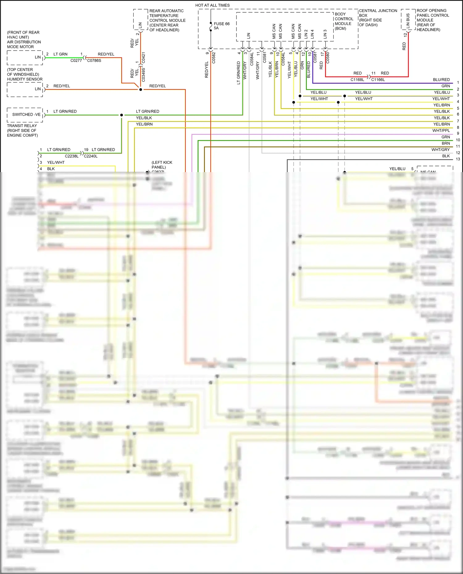 Wiring diagram automatic transmission switch for Land Rover Discovery IV facelift (2013-2016) (2 of 5)