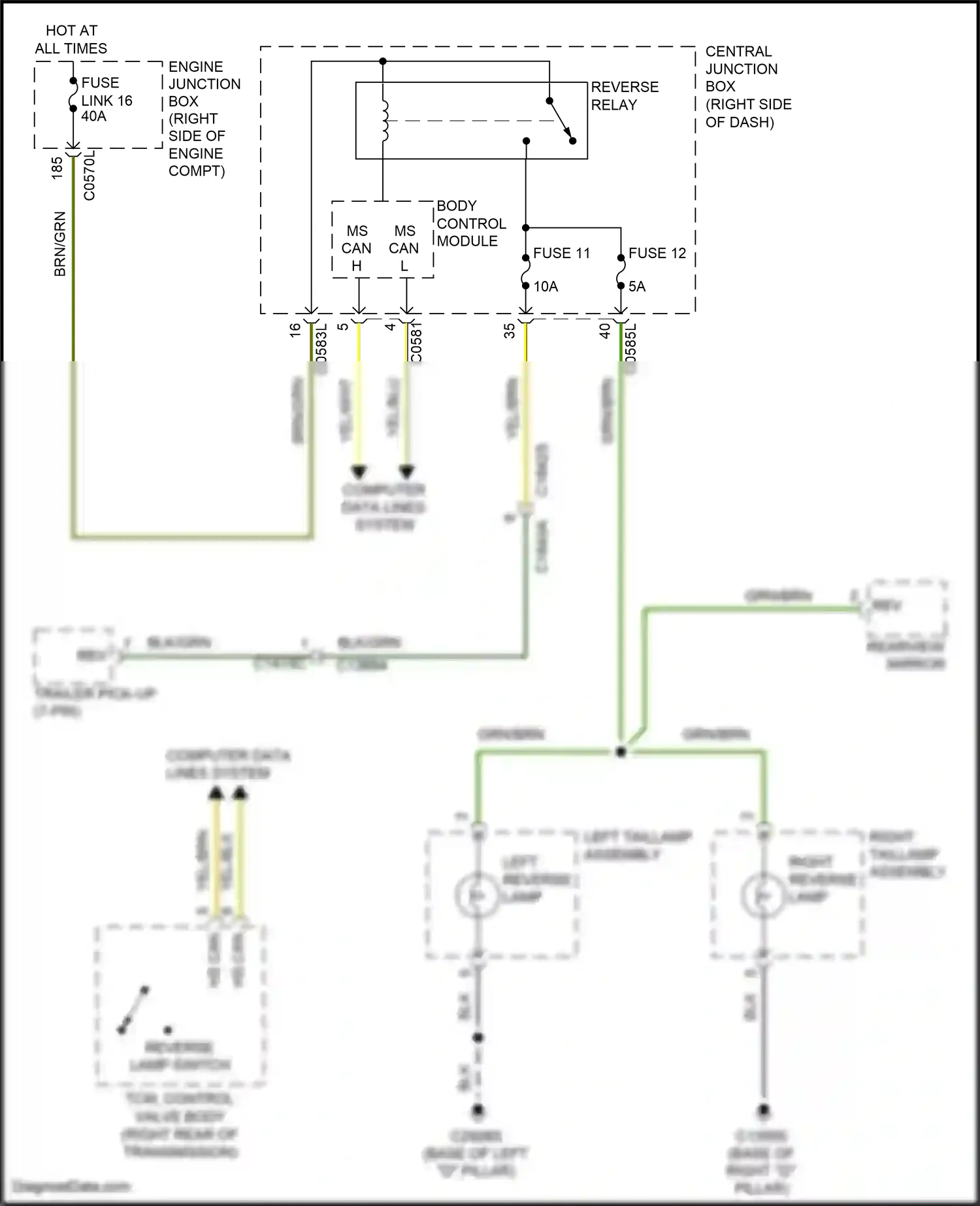Wiring diagram body control module for Land Rover Discovery IV facelift (2013-2016) (3 of 6)