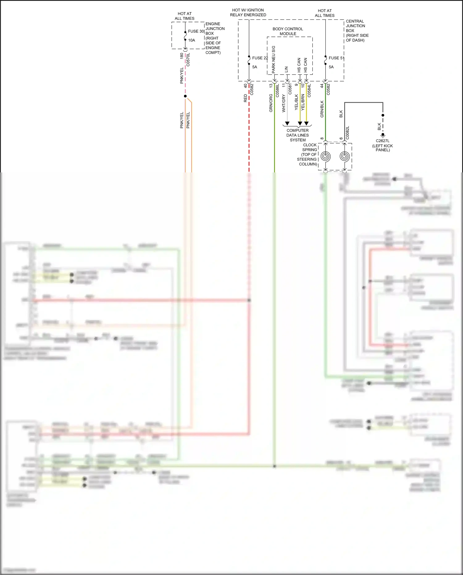 Wiring diagram body control module for Land Rover Discovery IV facelift (2013-2016) (2 of 6)
