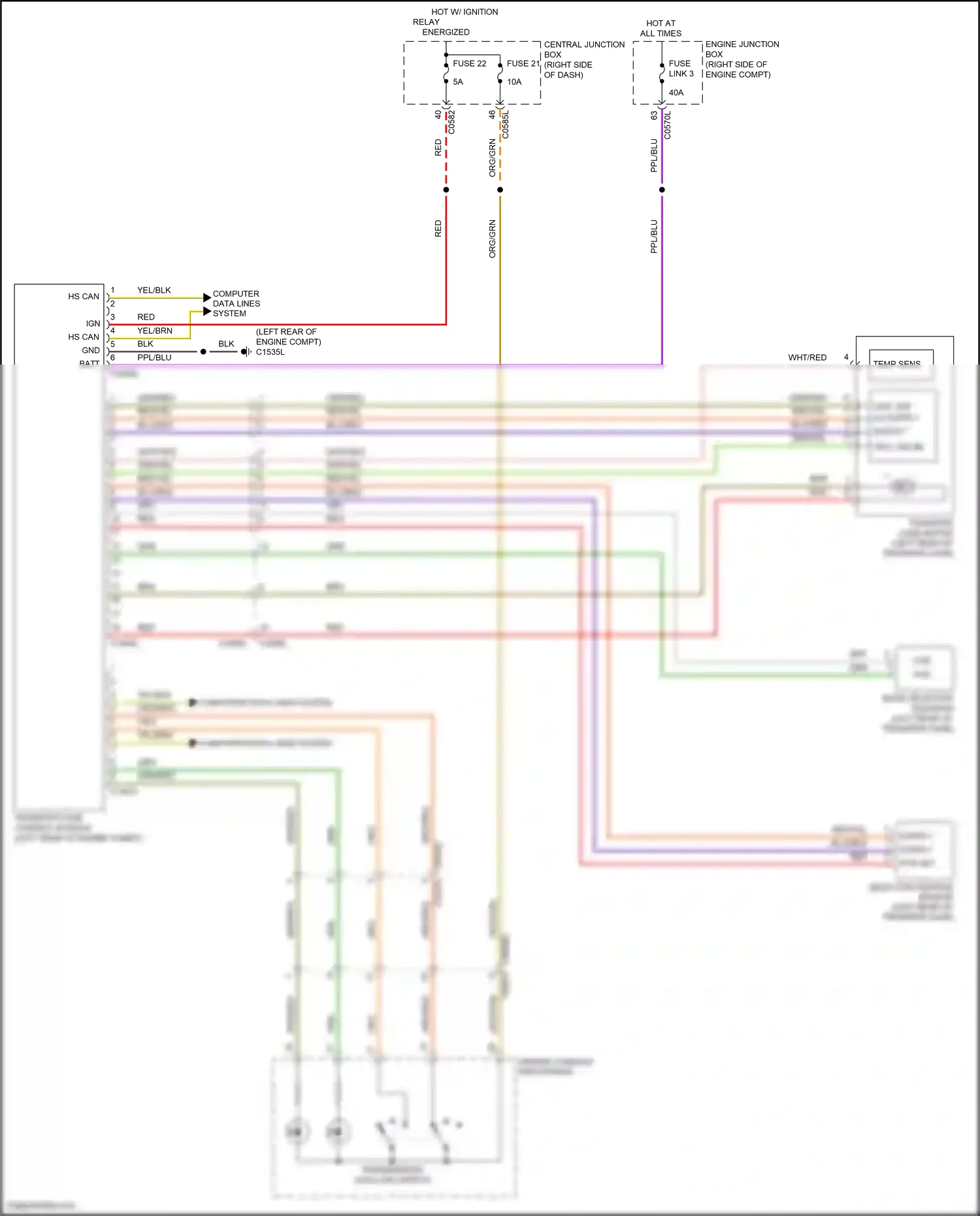 Wiring diagram center console switchpack for Land Rover Discovery IV facelift (2013-2016) (1 of 5)