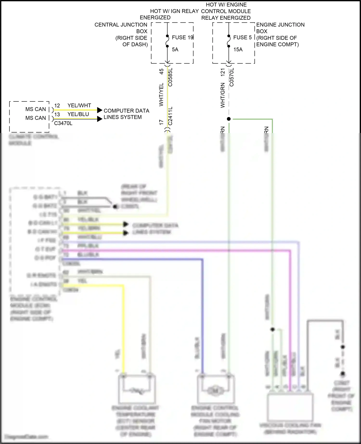 Wiring diagram climate control module for Land Rover Discovery IV facelift (2013-2016) (2 of 11)