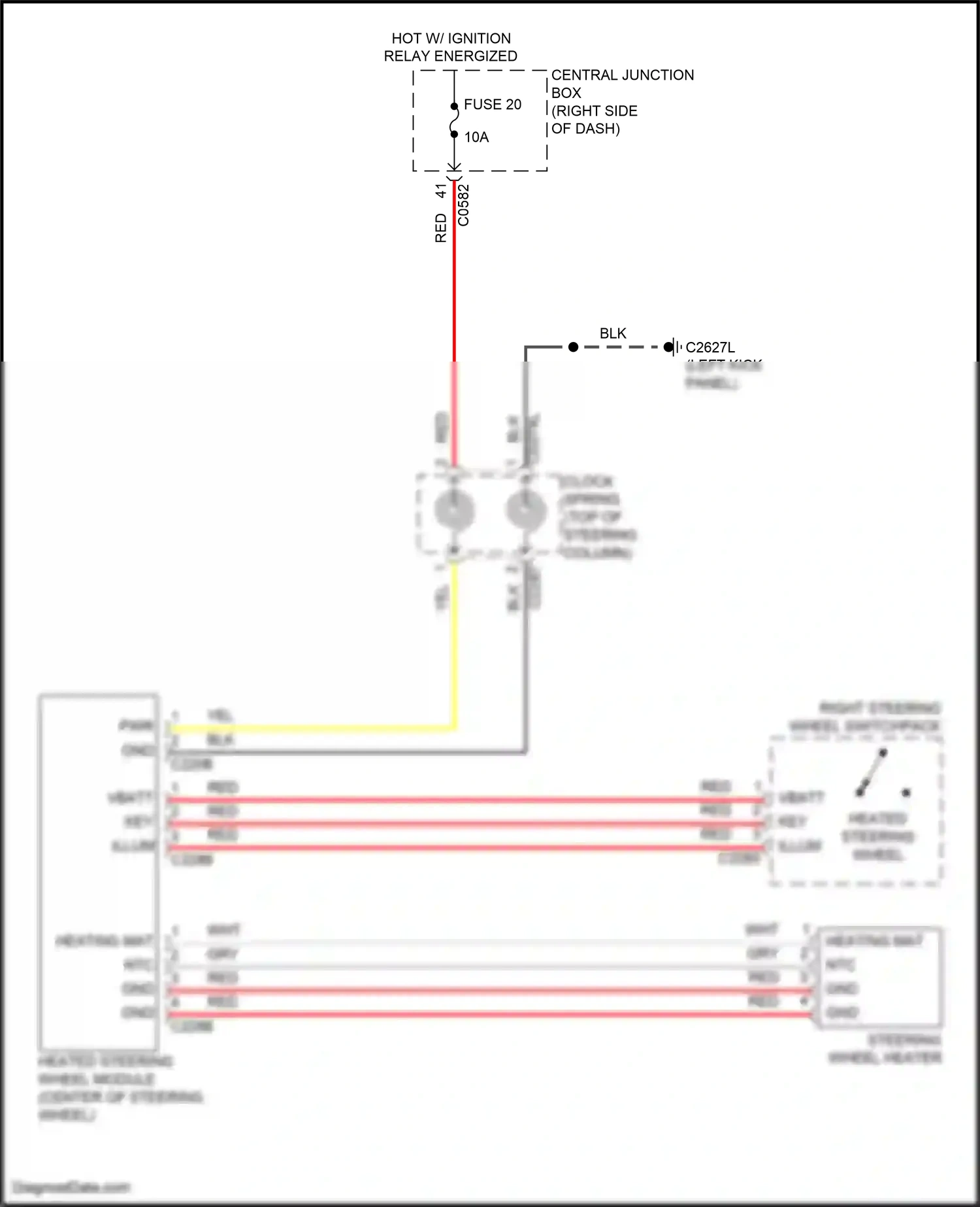 Wiring diagram clock- spring for Land Rover Discovery IV facelift (2013-2016) (4 of 13)