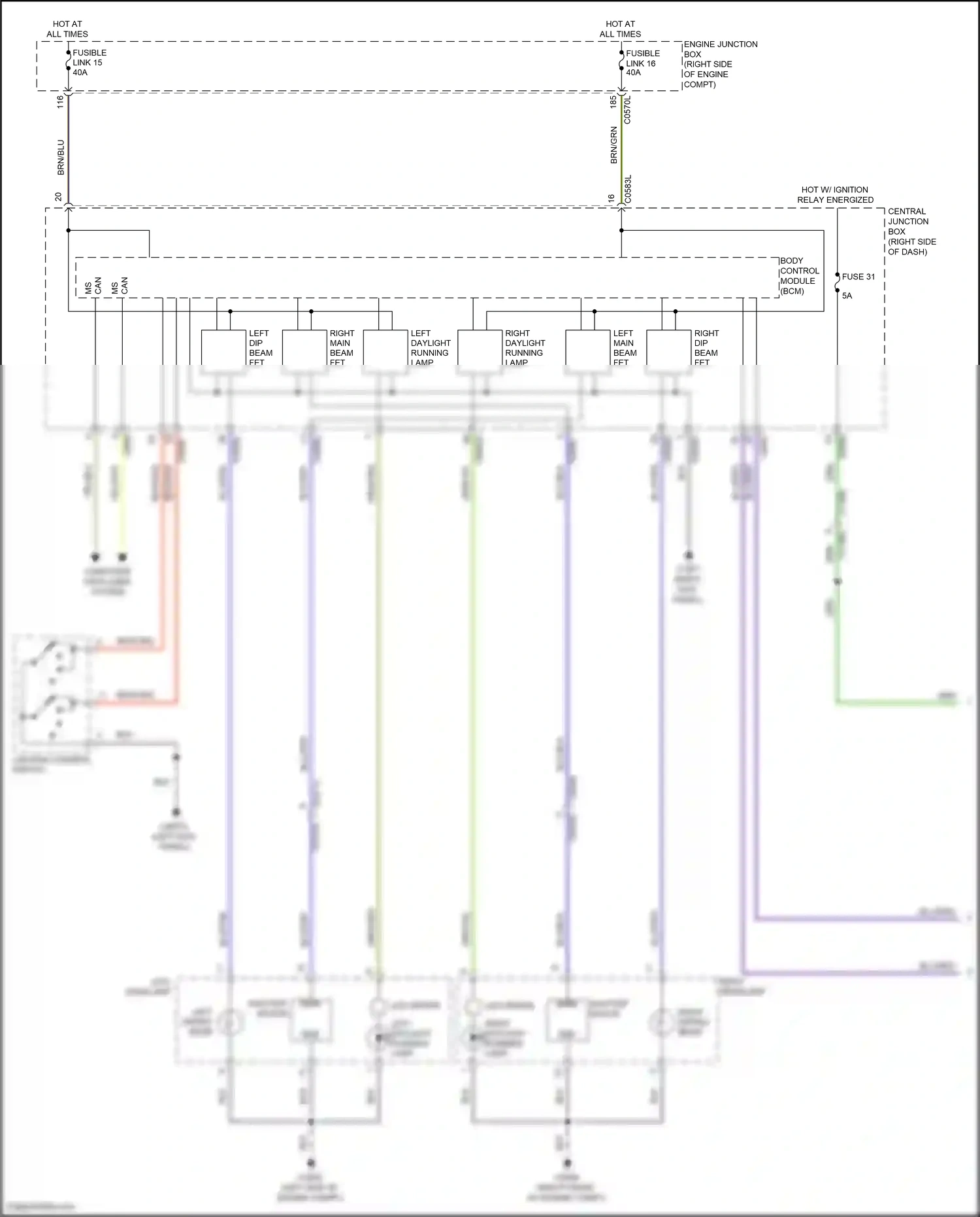 Wiring diagram computer data lines system for Land Rover Discovery IV facelift (2013-2016) (16 of 68)