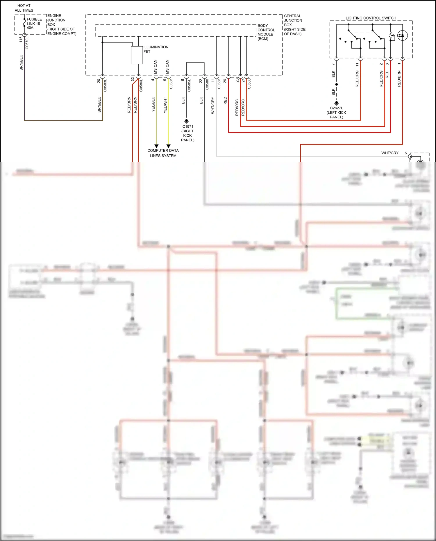 Wiring diagram computer data lines system for Land Rover Discovery IV facelift (2013-2016) (34 of 68)