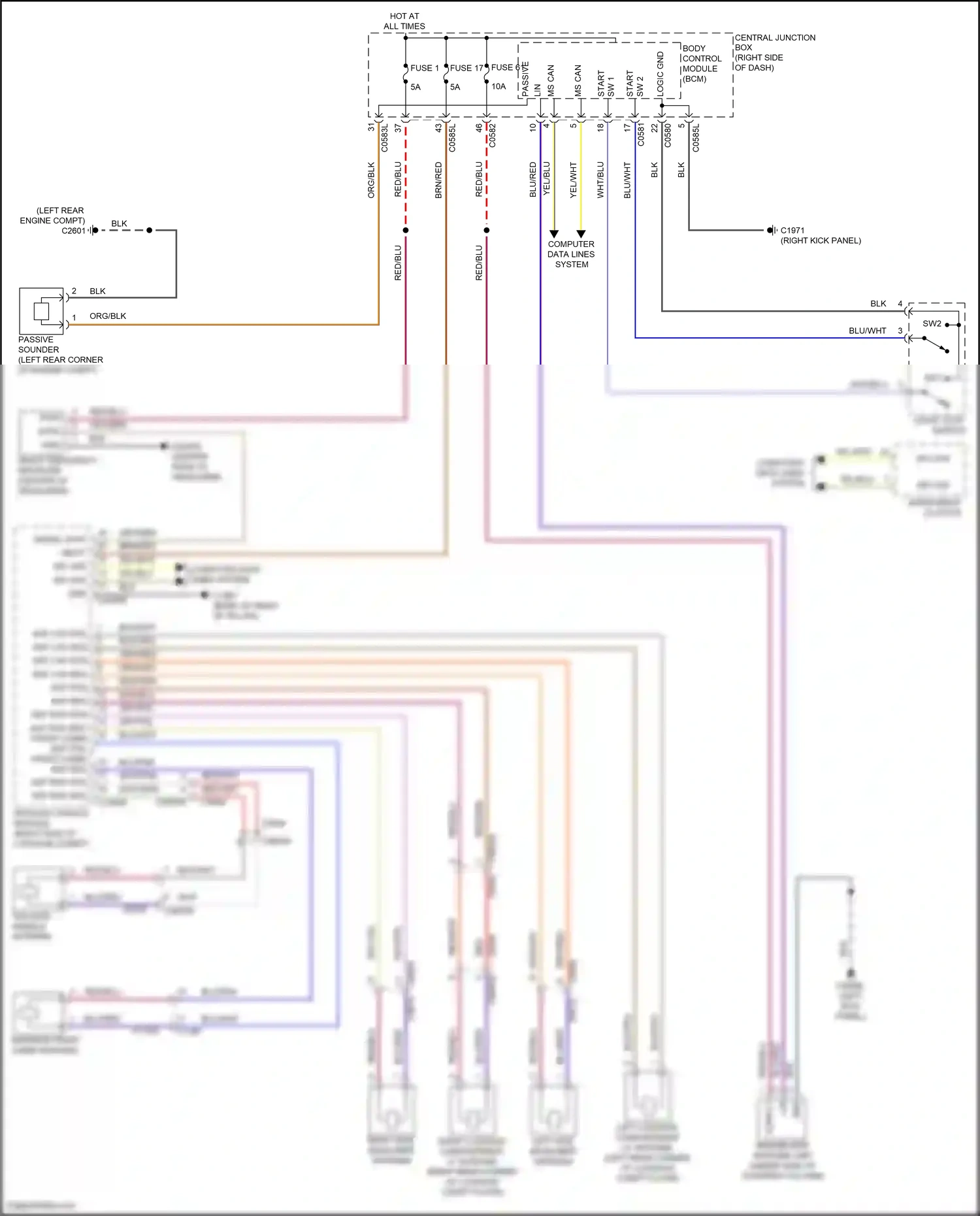 Wiring diagram computer data lines system for Land Rover Discovery IV facelift (2013-2016) (23 of 68)