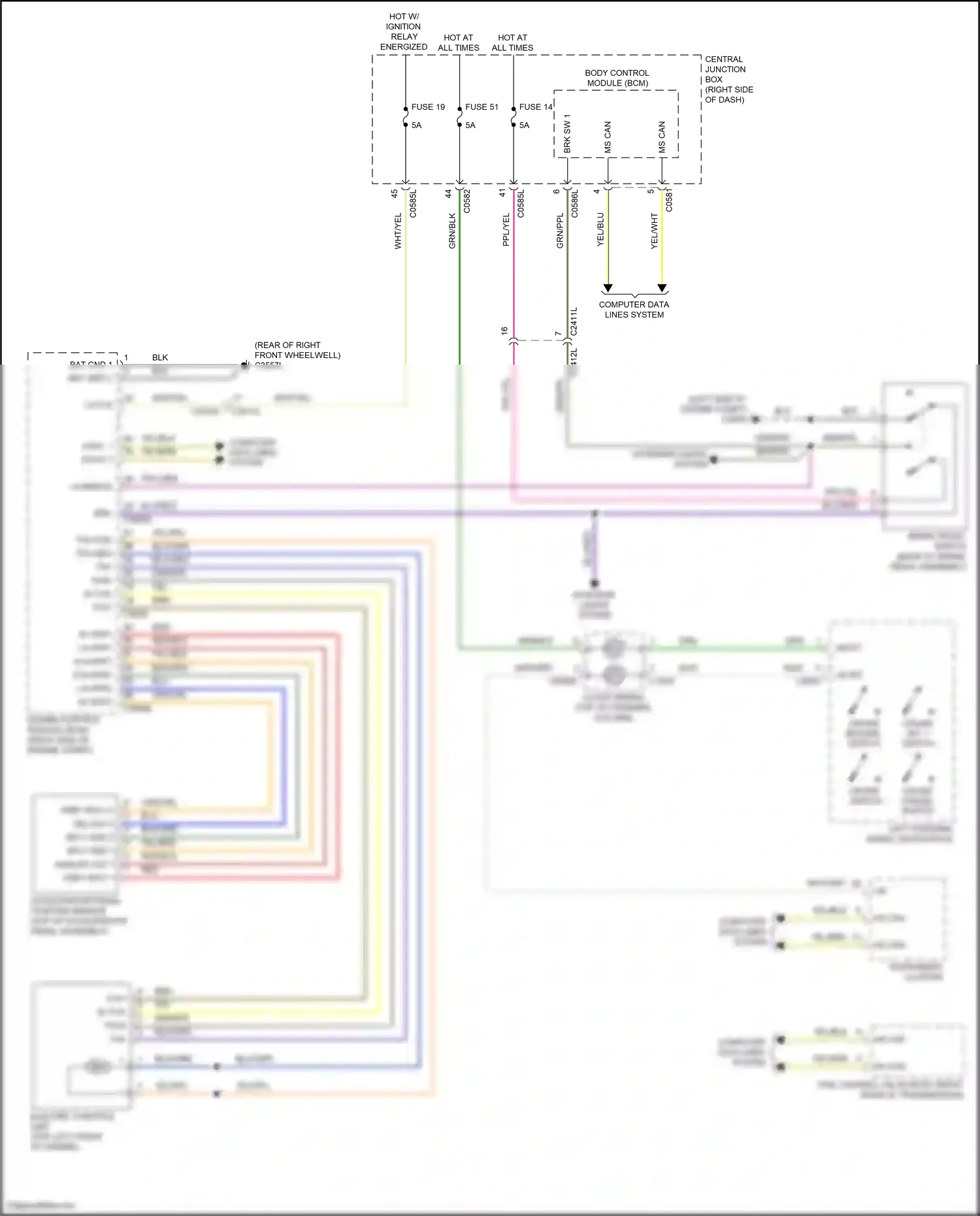 Wiring diagram computer data lines system for Land Rover Discovery IV facelift (2013-2016) (53 of 68)