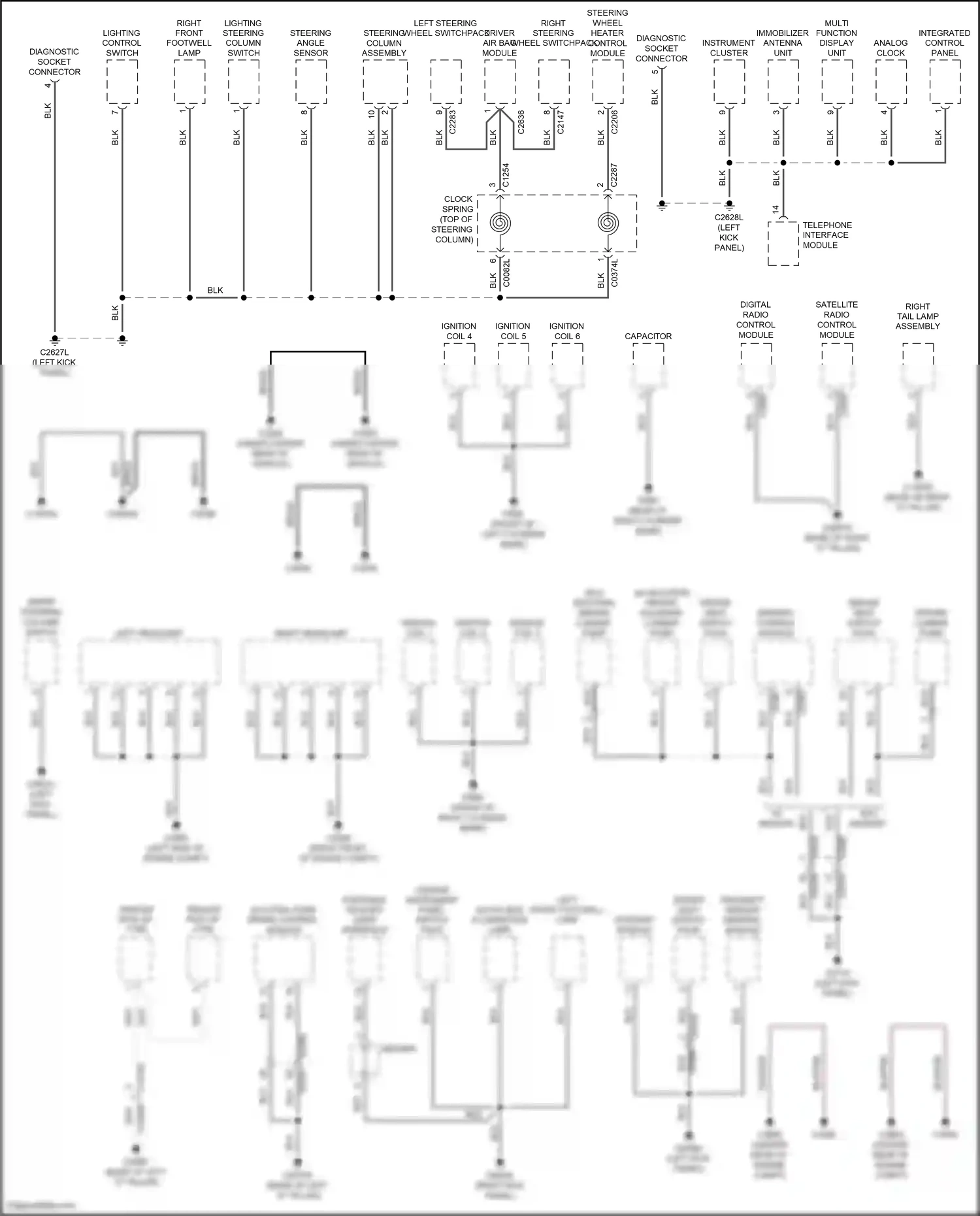 Wiring diagram diagnostic socket connector for Land Rover Discovery IV facelift (2013-2016) (1 of 1)