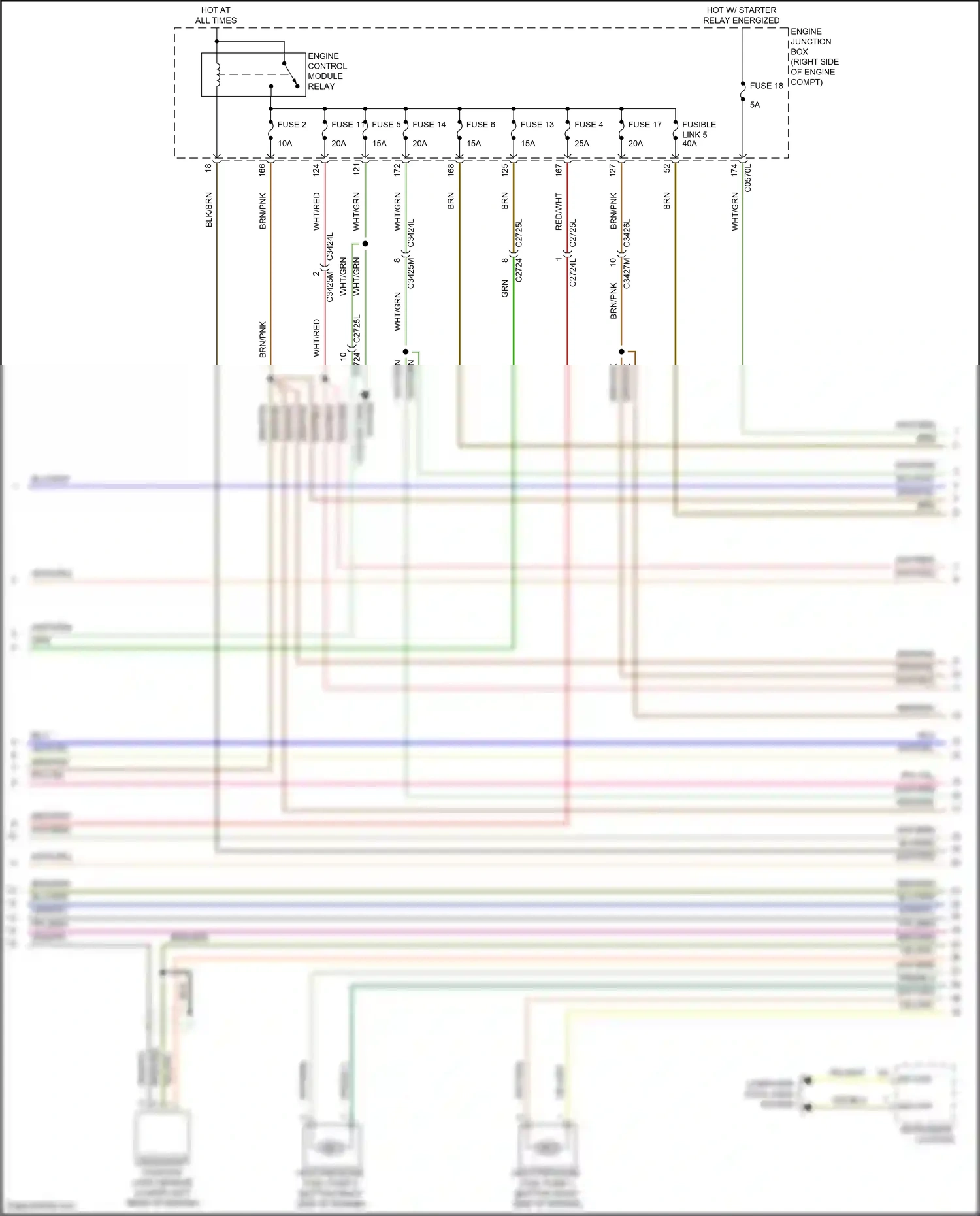 Wiring diagram engine control module relay for Land Rover Discovery IV facelift (2013-2016) (2 of 2)