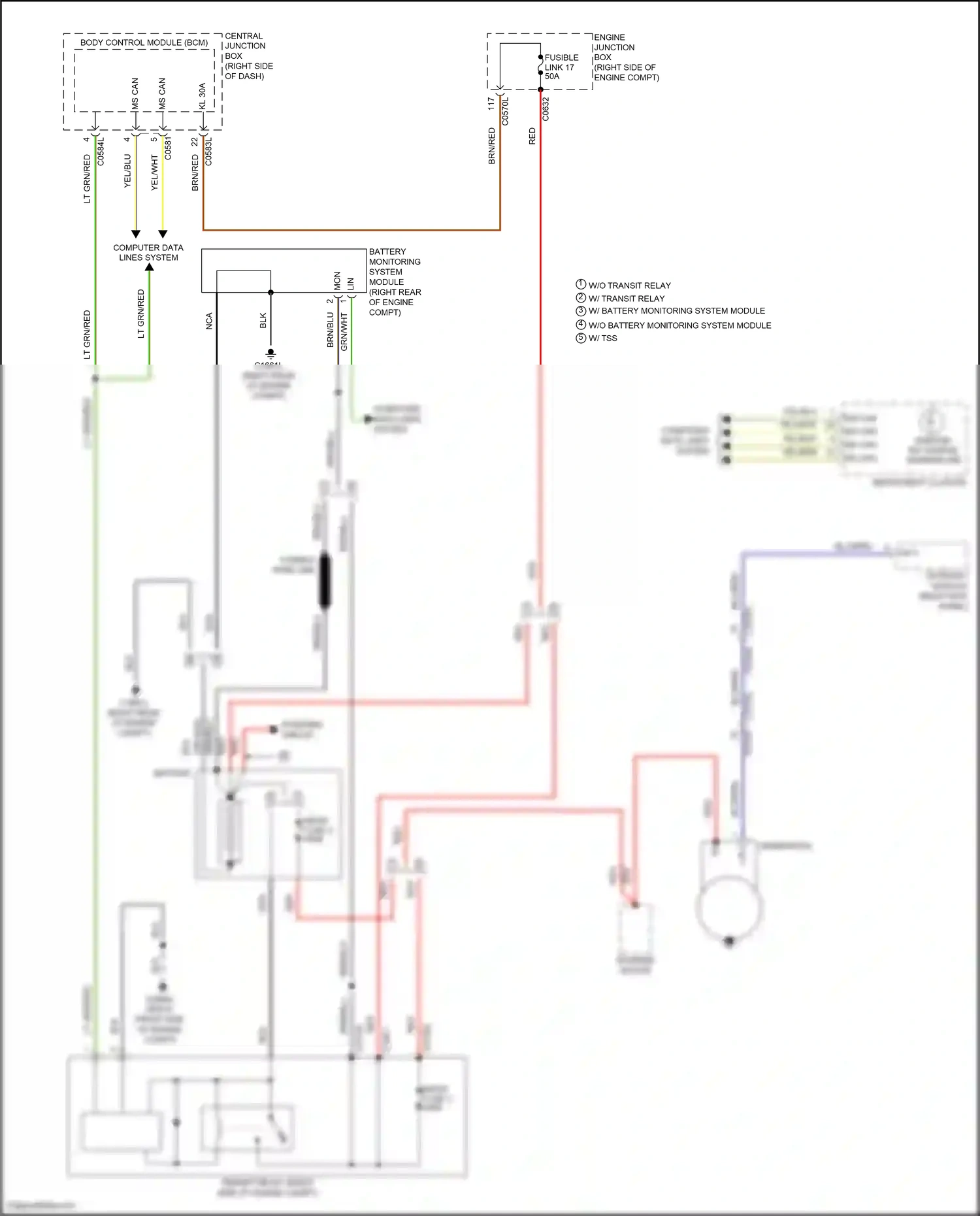 Wiring diagram engine junction box for Land Rover Discovery IV facelift (2013-2016) (33 of 50)