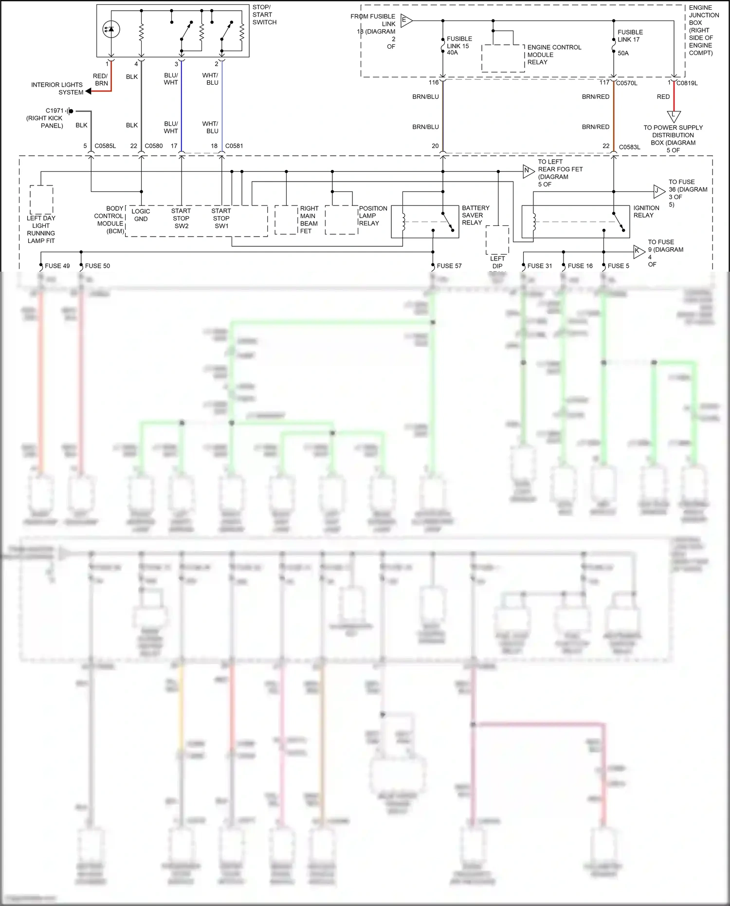 Wiring diagram engine junction box for Land Rover Discovery IV facelift (2013-2016) (36 of 50)