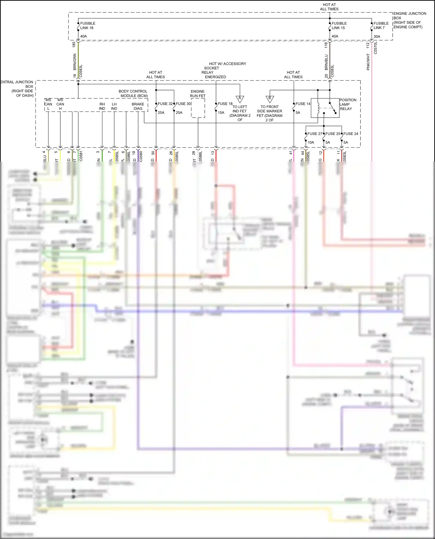 Wiring diagram engine run fet for Land Rover Discovery IV facelift (2013-2016) (1 of 1)