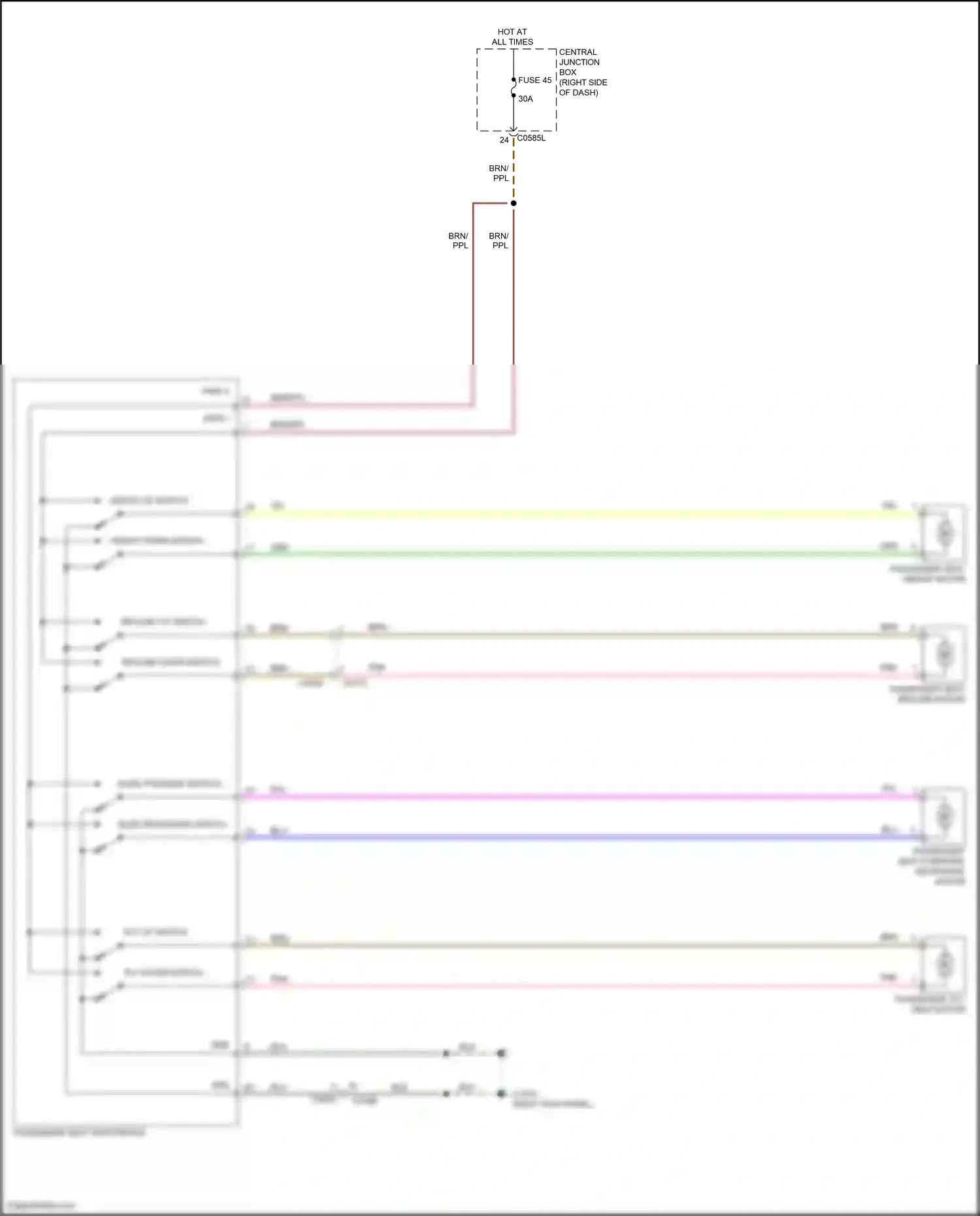 Wiring diagram height down switch for Land Rover Discovery IV facelift (2013-2016) (1 of 3)