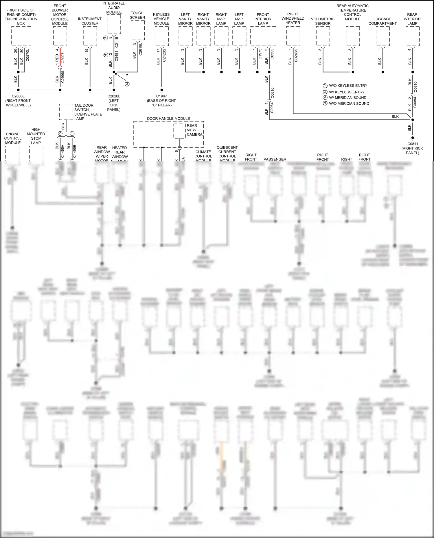 Wiring diagram integrated audio module for Land Rover Discovery IV facelift (2013-2016) (2 of 7)