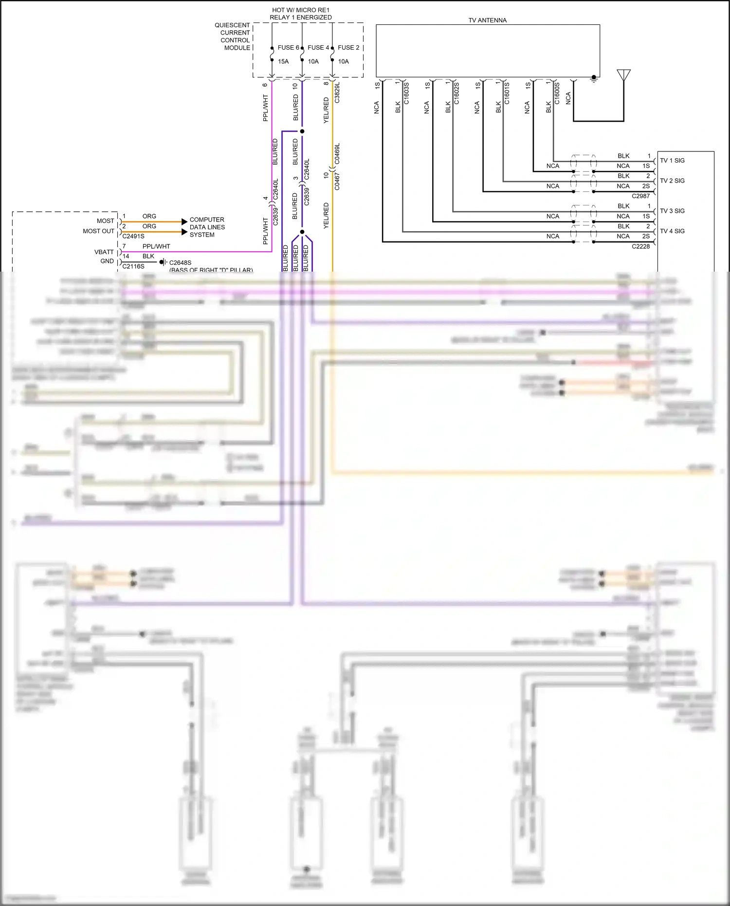 Wiring diagram quiescent current control module for Land Rover Discovery IV facelift (2013-2016) (7 of 9)
