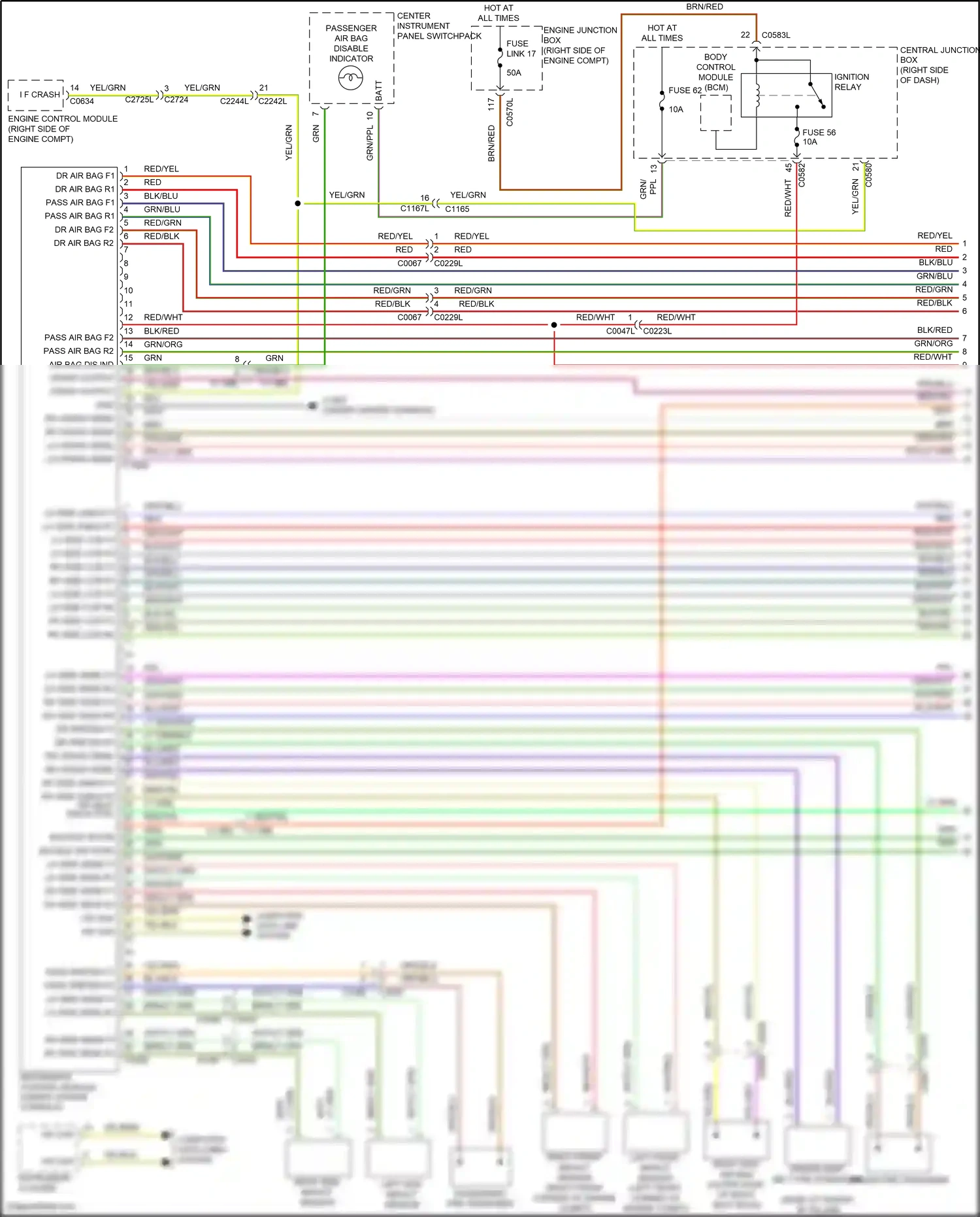 Wiring diagram restraints control module for Land Rover Discovery IV facelift (2013-2016) (4 of 4)