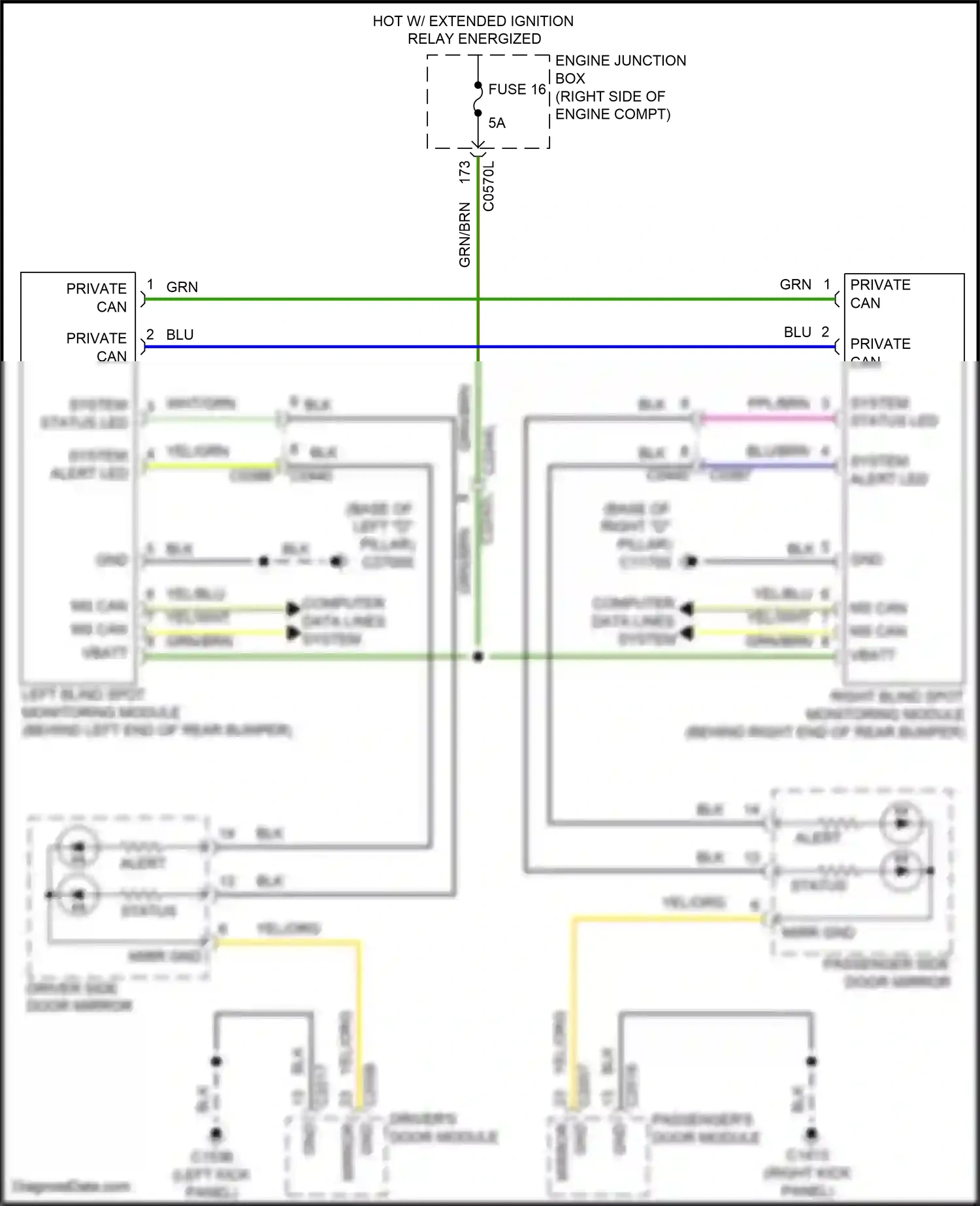 Wiring diagram system status led for Land Rover Discovery IV facelift (2013-2016) (1 of 1)