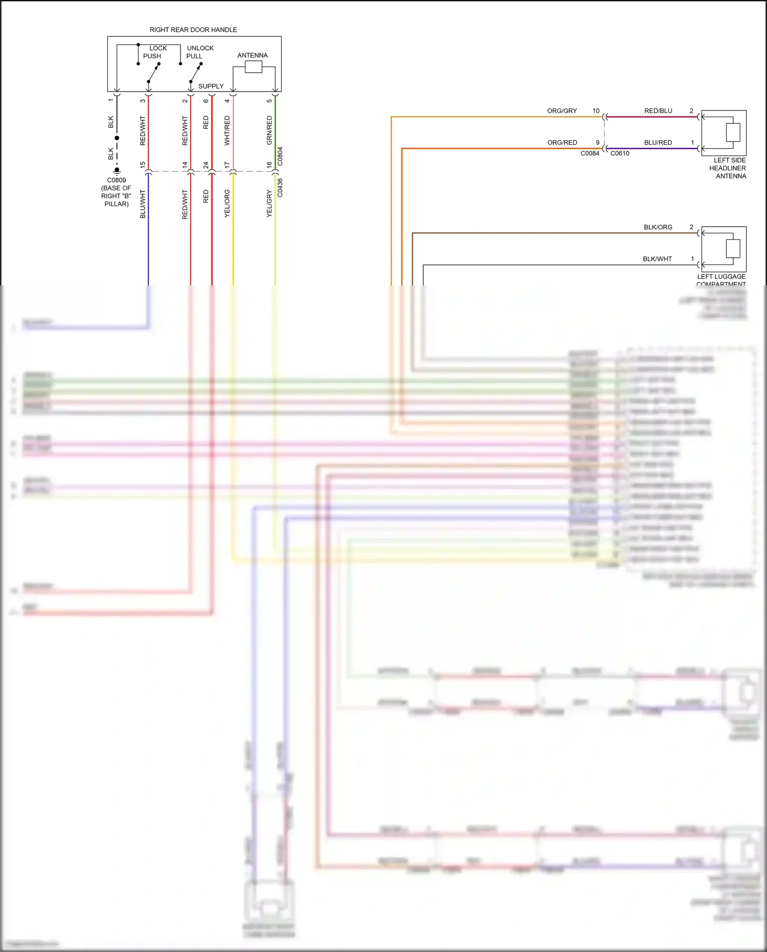 Wiring diagram tailgate handle antenna for Land Rover Discovery IV facelift (2013-2016) (2 of 2)