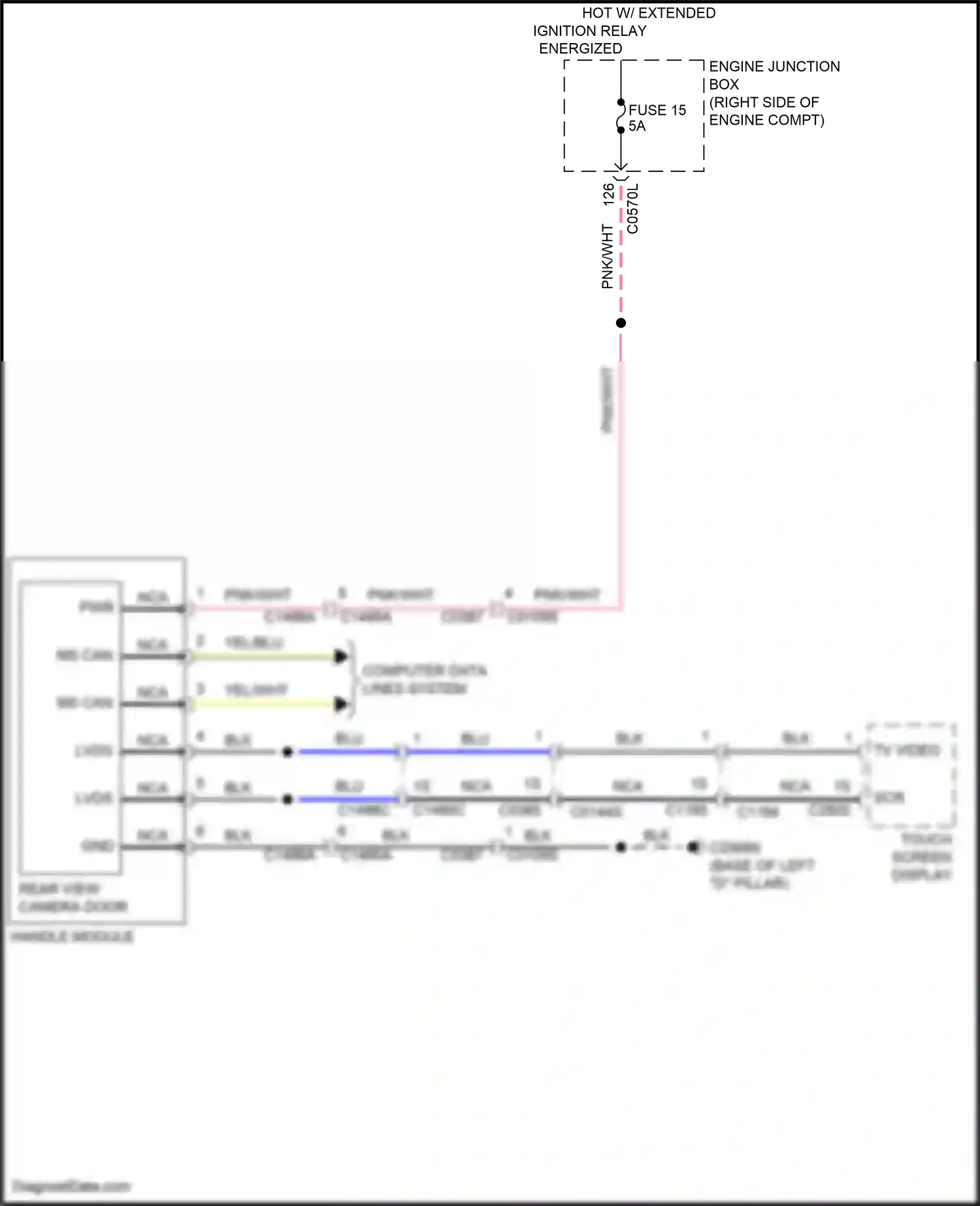 Wiring diagram touch screen display for Land Rover Discovery IV facelift (2013-2016) (1 of 1)