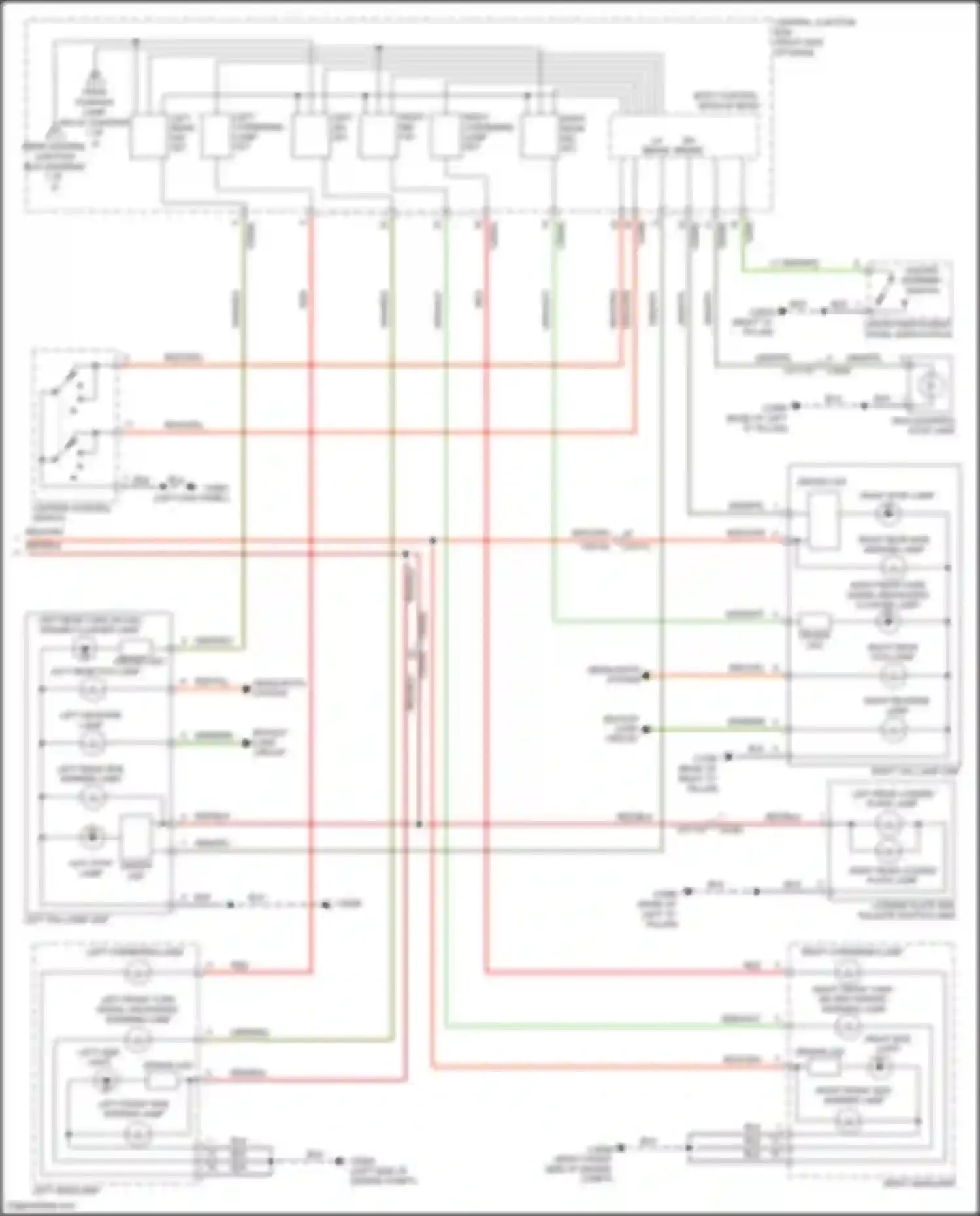 Discovery Land Rover IV (2009-2013): Exterior lamps circuit (2 of 2)