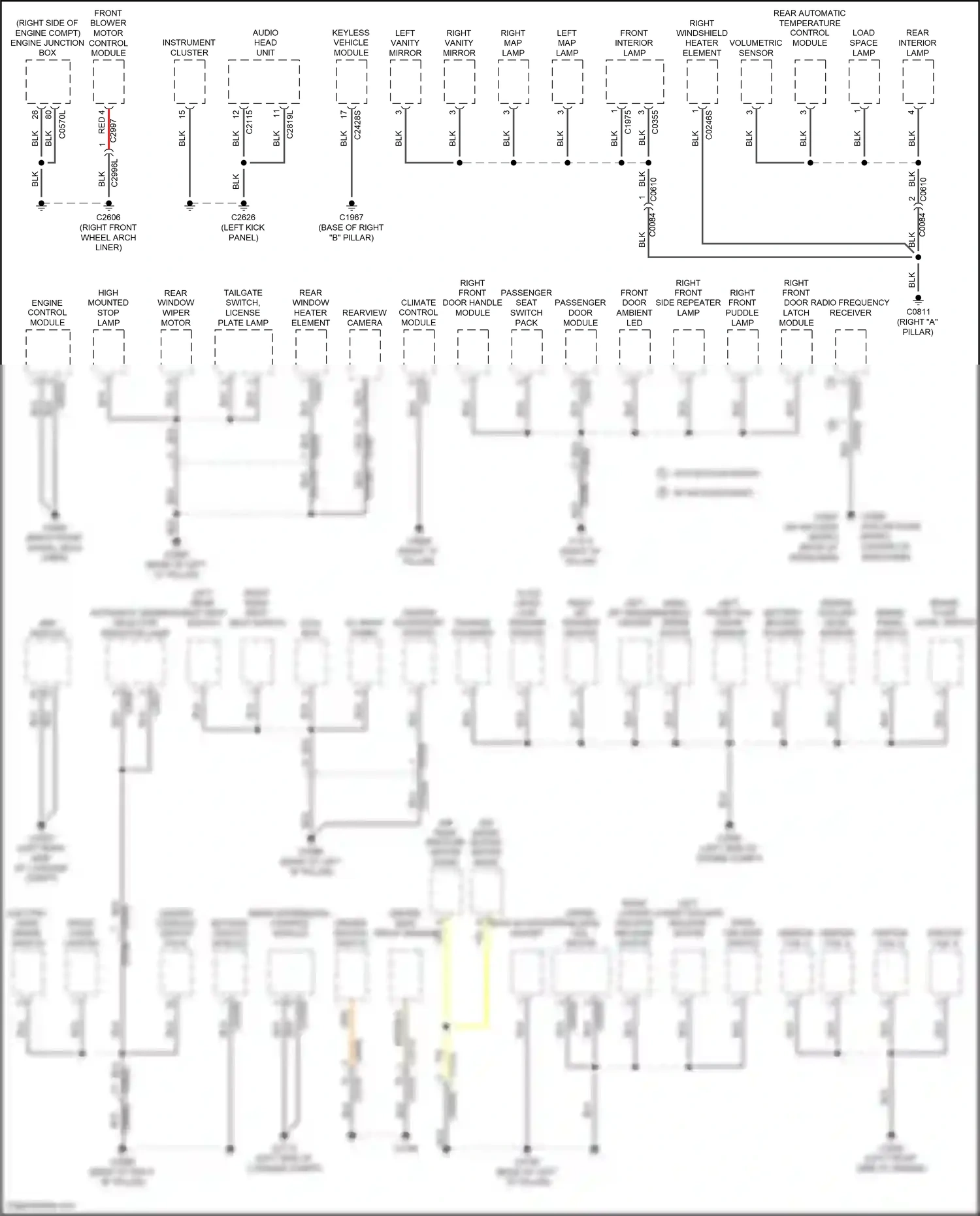Wiring diagram abs module for Land Rover Discovery IV (2009-2013) (2 of 4)