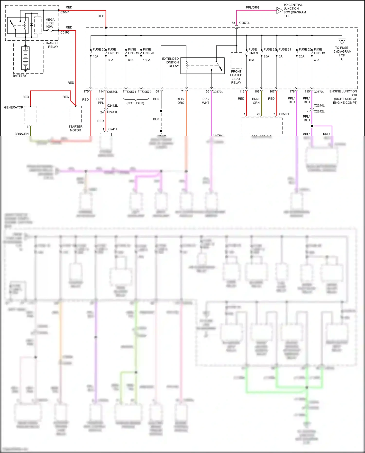 Wiring diagram abs module for Land Rover Discovery IV (2009-2013) (3 of 4)