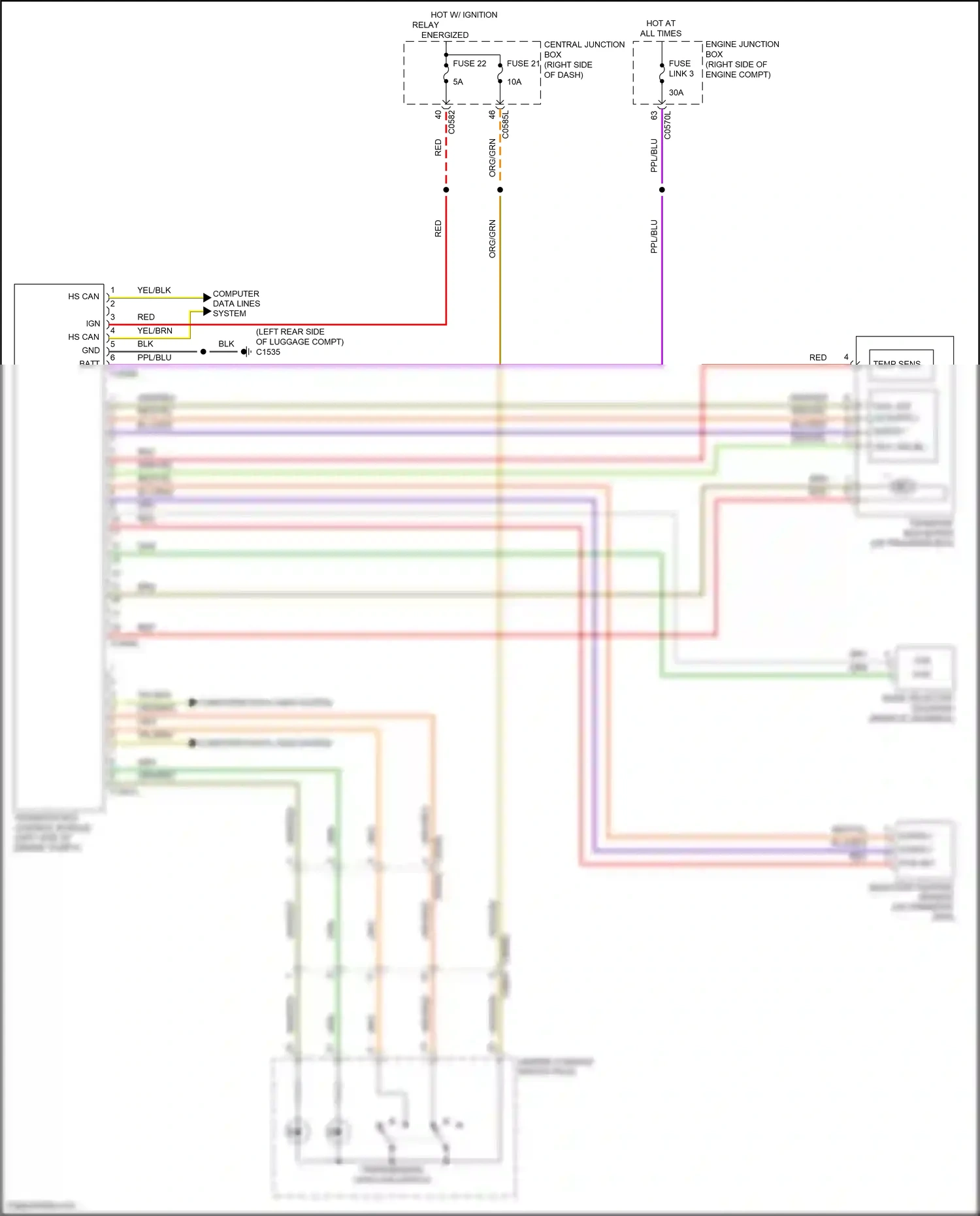 Wiring diagram computer data lines system for Land Rover Discovery IV (2009-2013) (1 of 64)
