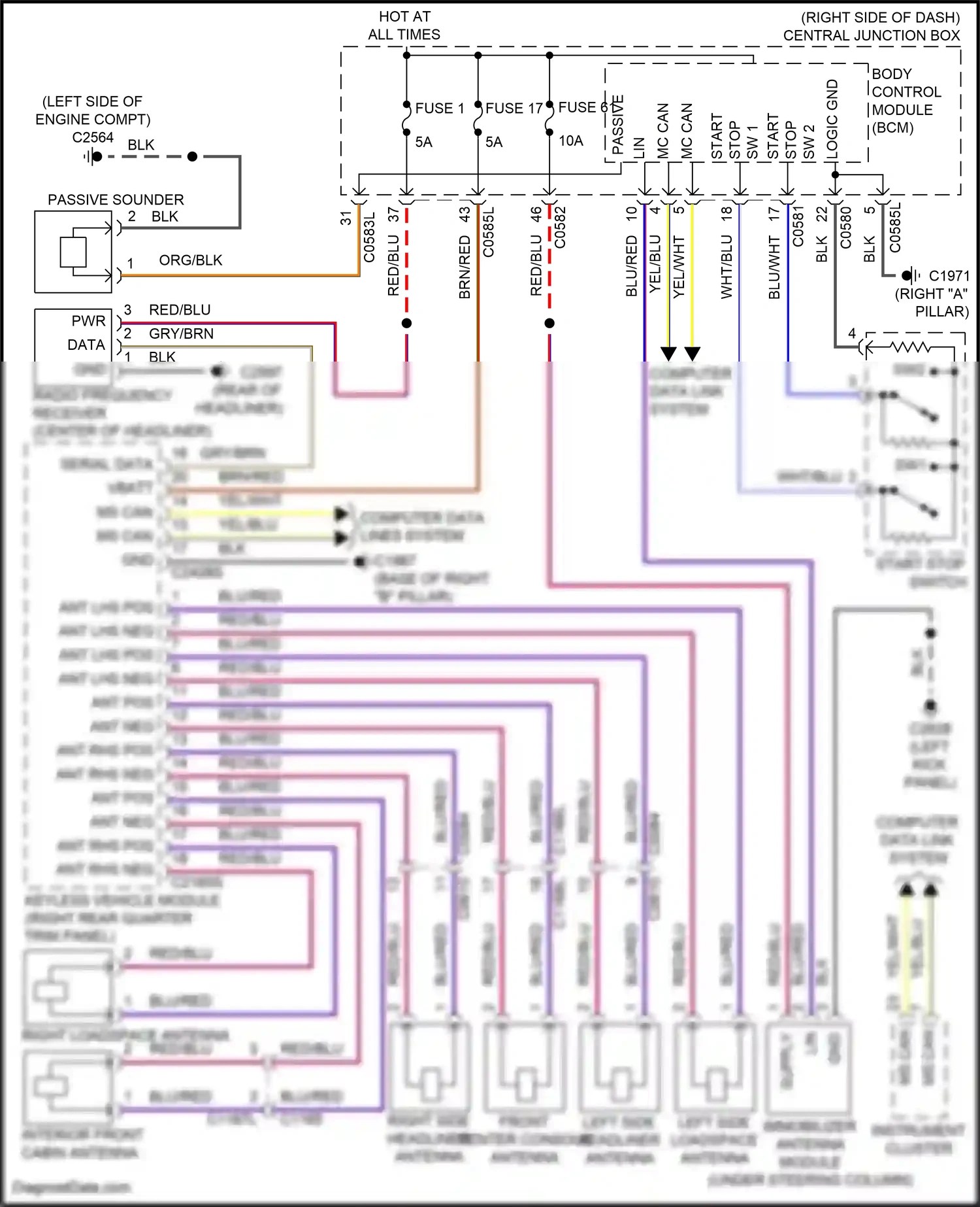 Wiring diagram computer data lines system for Land Rover Discovery IV (2009-2013) (32 of 64)
