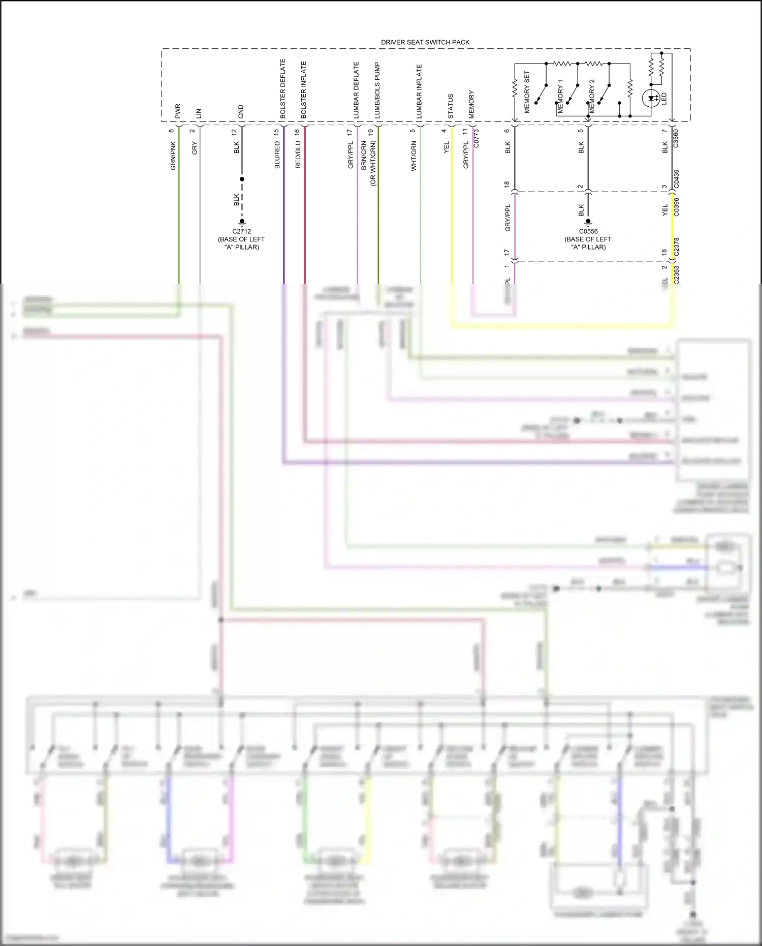 Wiring diagram driver seat switch pack for Land Rover Discovery IV (2009-2013) (6 of 10)