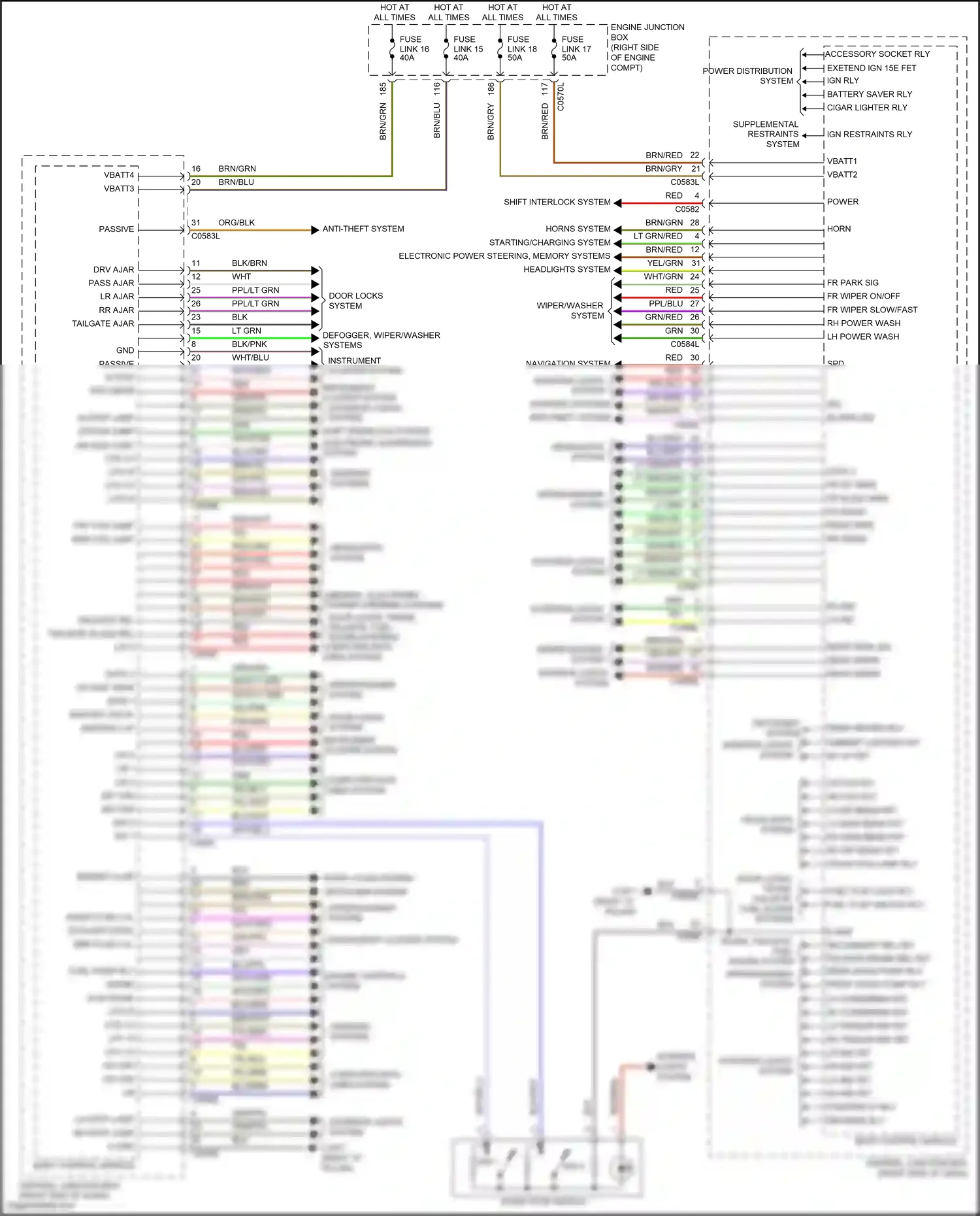 Wiring diagram headlights system for Land Rover Discovery IV (2009-2013) (1 of 2)