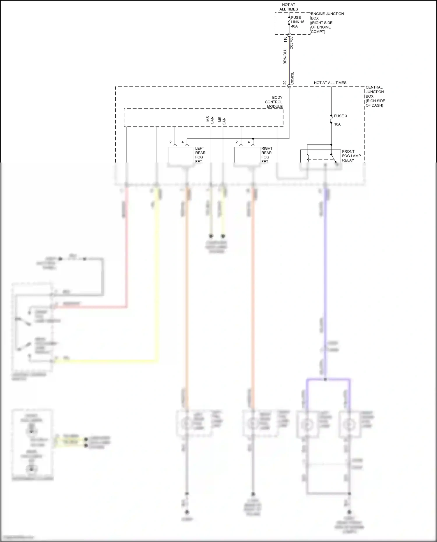Wiring diagram lighting control switch for Land Rover Discovery IV (2009-2013) (3 of 7)