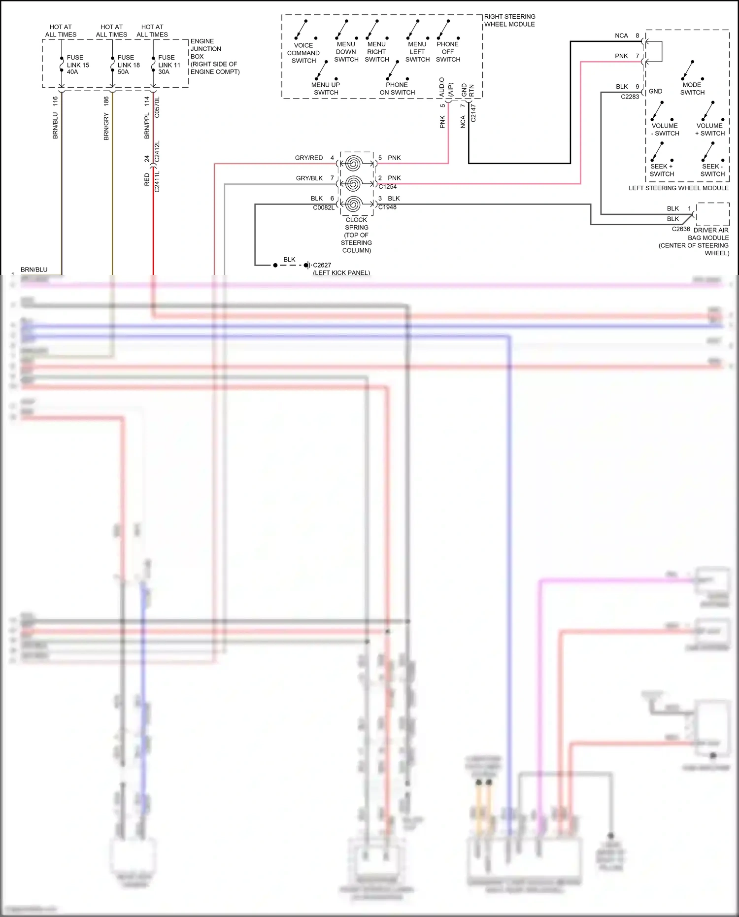 Wiring diagram menu up switch for Land Rover Discovery IV (2009-2013) (1 of 4)