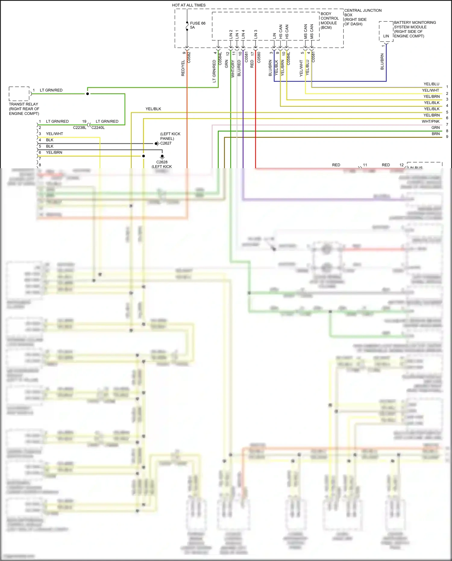 Wiring diagram rear differential control module for Land Rover Discovery IV (2009-2013) (1 of 5)