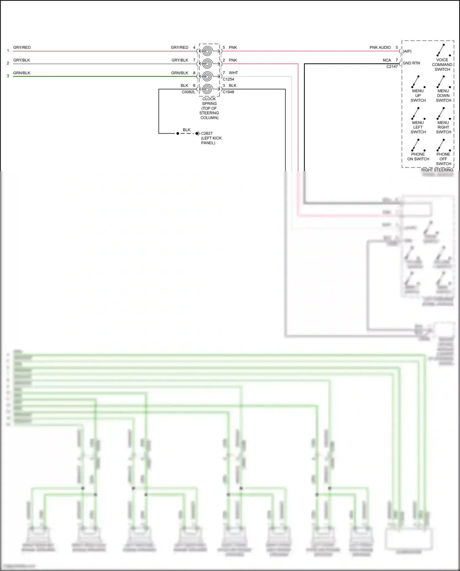 Wiring diagram right steering wheel module for Land Rover Discovery IV (2009-2013) (7 of 8)