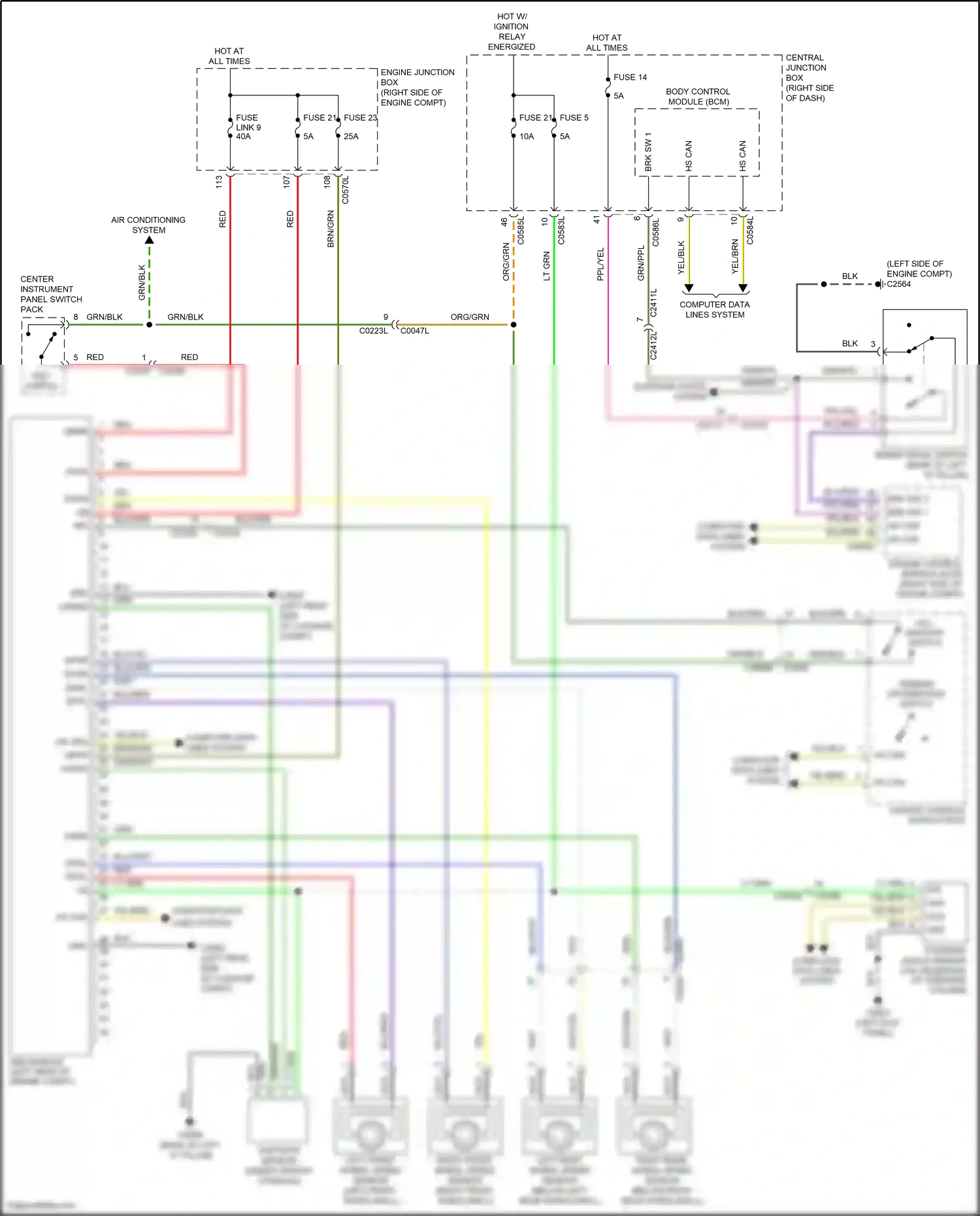 Wiring diagram terrain optimisation switch for Land Rover Discovery IV (2009-2013) (1 of 1)
