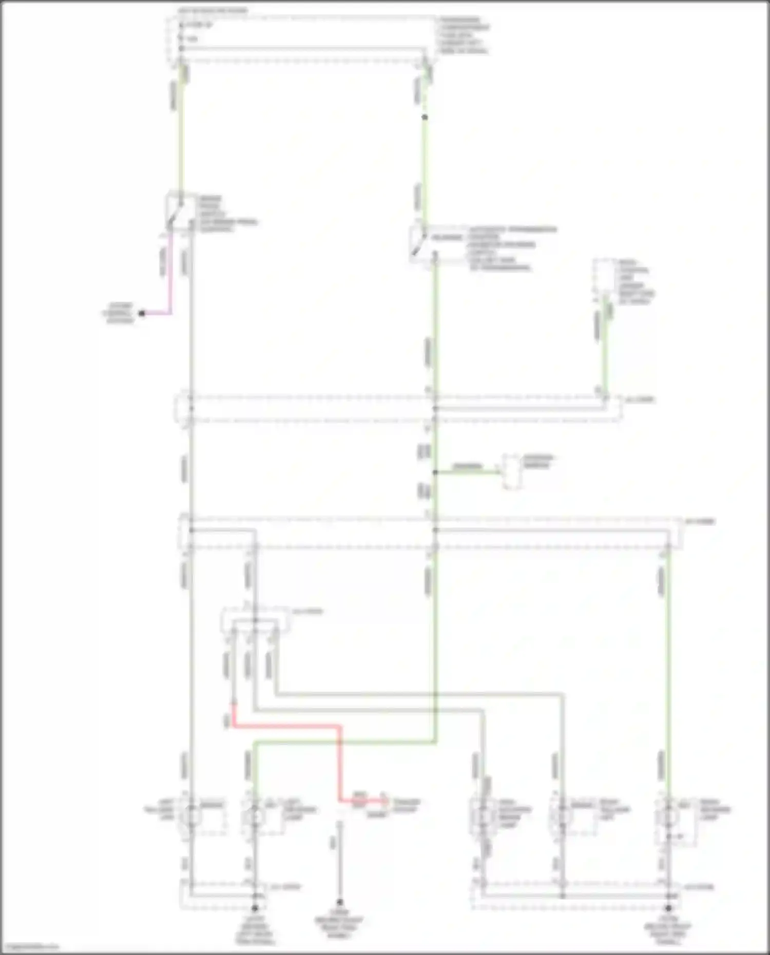 Discovery Land Rover L318 (2002-2004): Back-up & stop lamps circuit