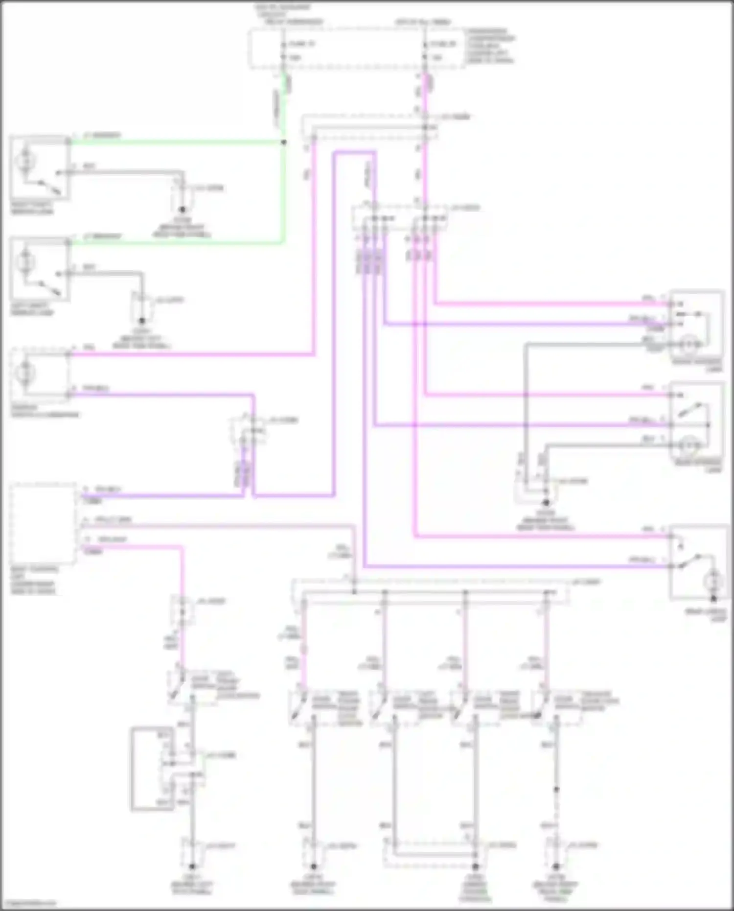 Discovery Land Rover L318 (2002-2004): Courtesy lamps circuit
