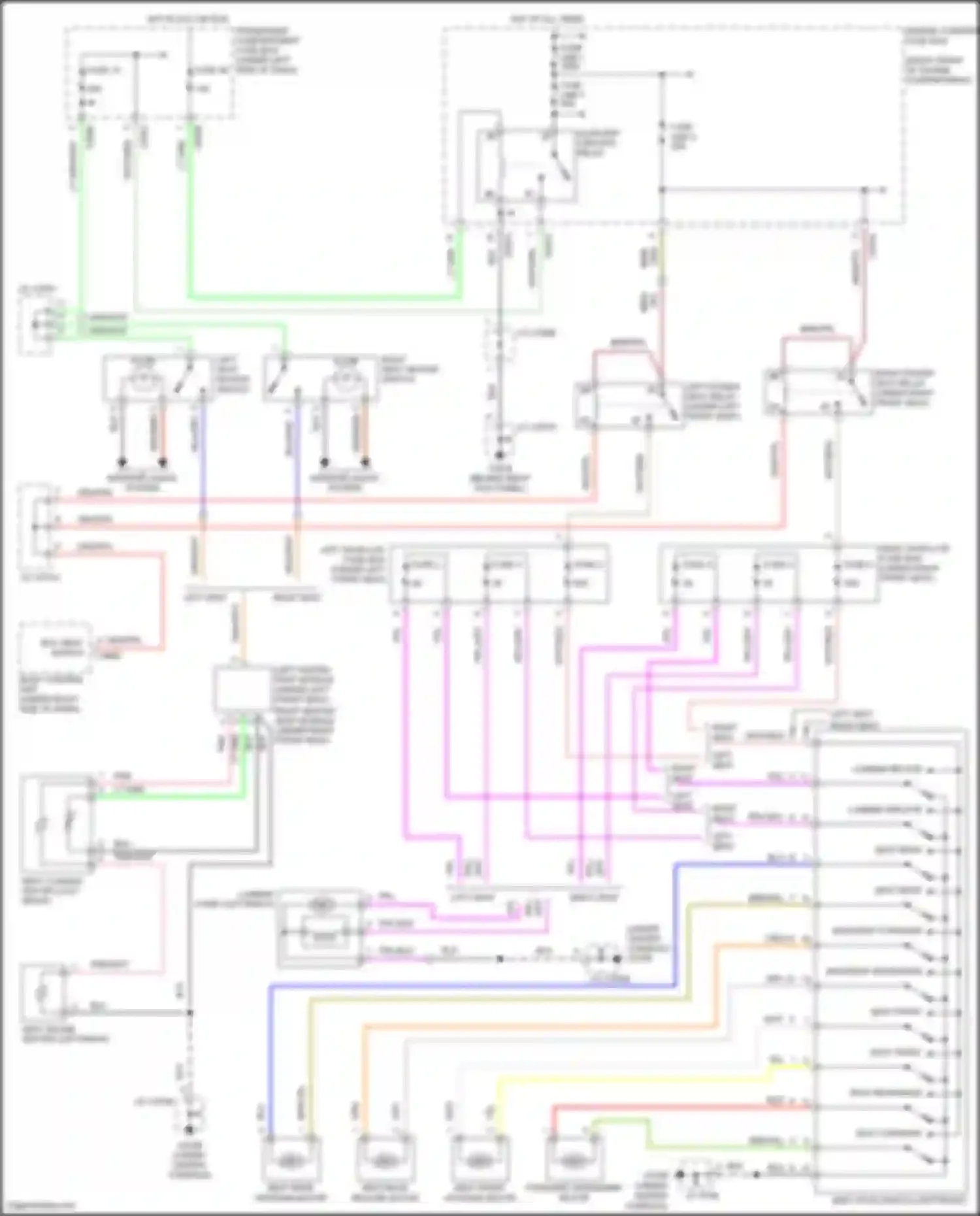 Discovery Land Rover L318 (2002-2004): Power & heated seat circuit