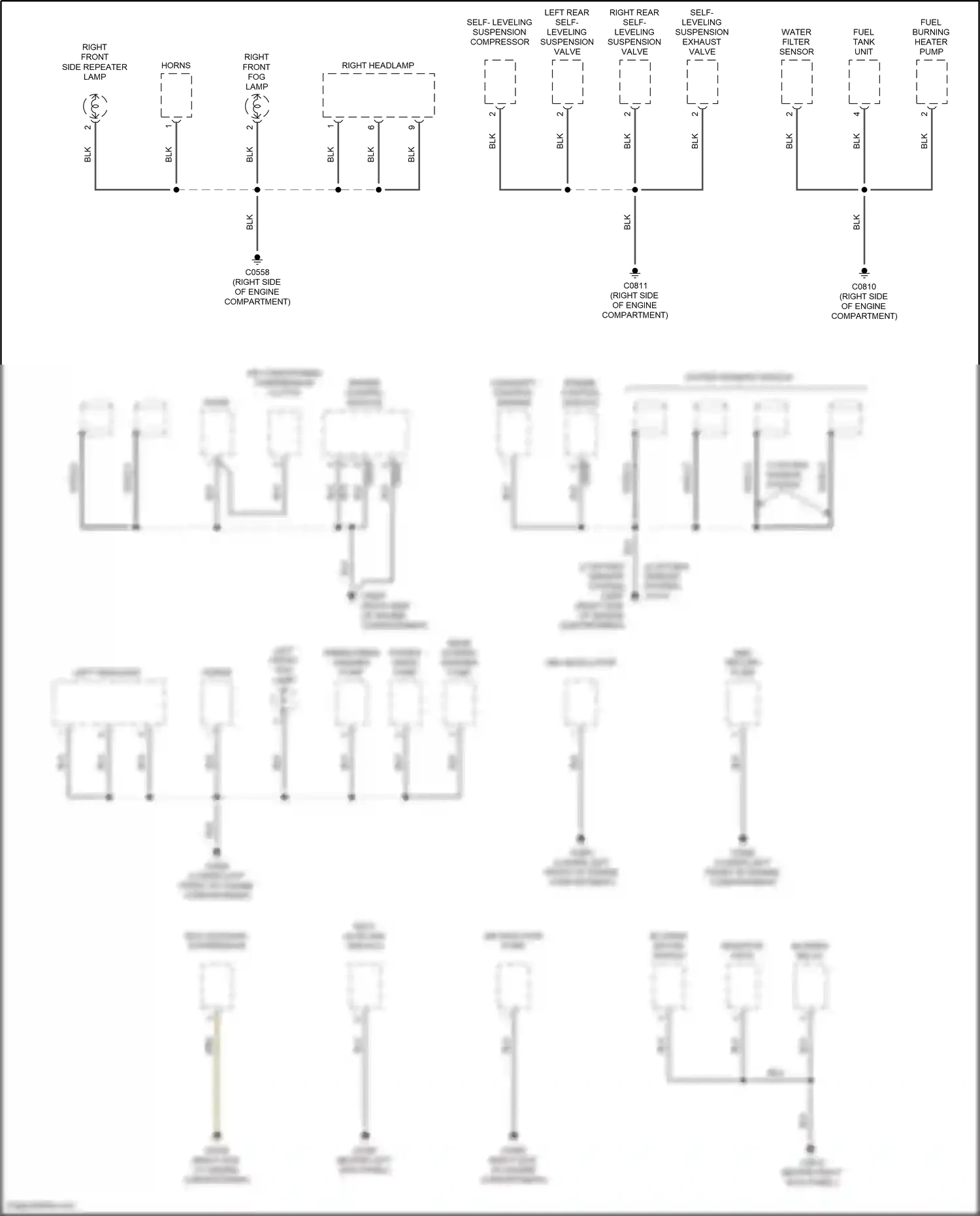 Wiring diagram 4 oxygen sensor system for Land Rover Discovery L318 (2002-2004) (1 of 1)