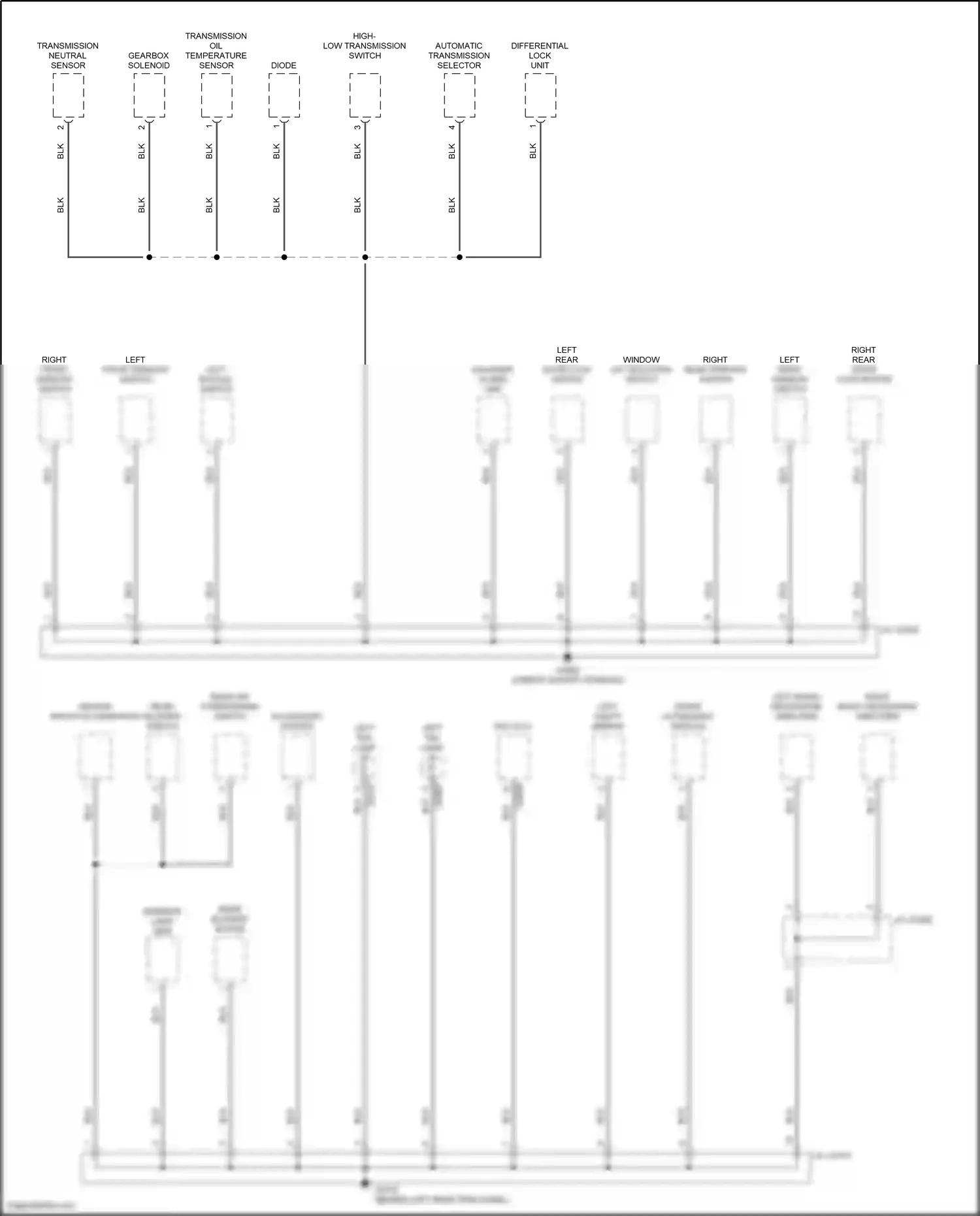 Wiring diagram automatic transmission selector for Land Rover Discovery L318 (2002-2004) (2 of 4)