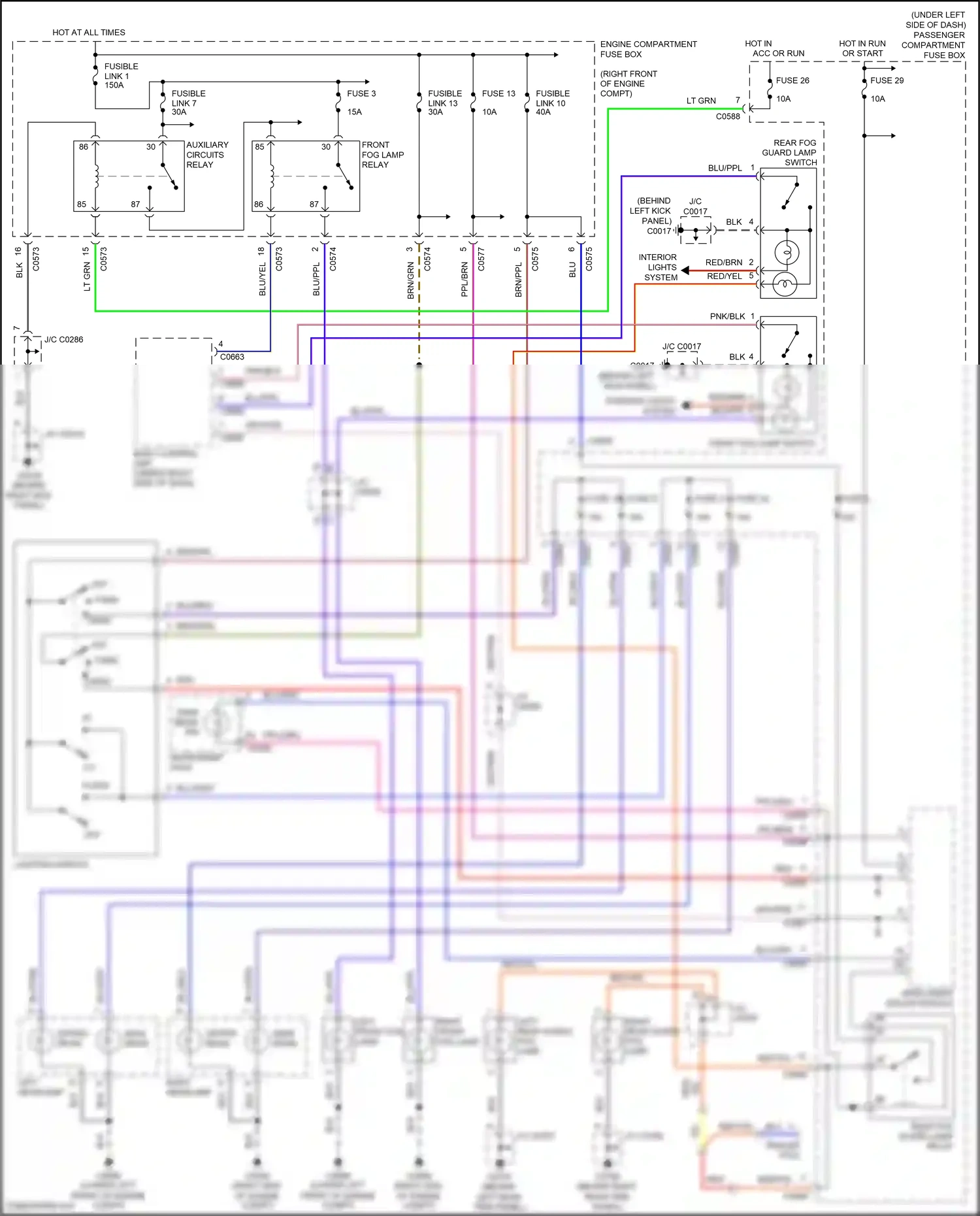 Wiring diagram blu for Land Rover Discovery L318 (2002-2004) (11 of 16)