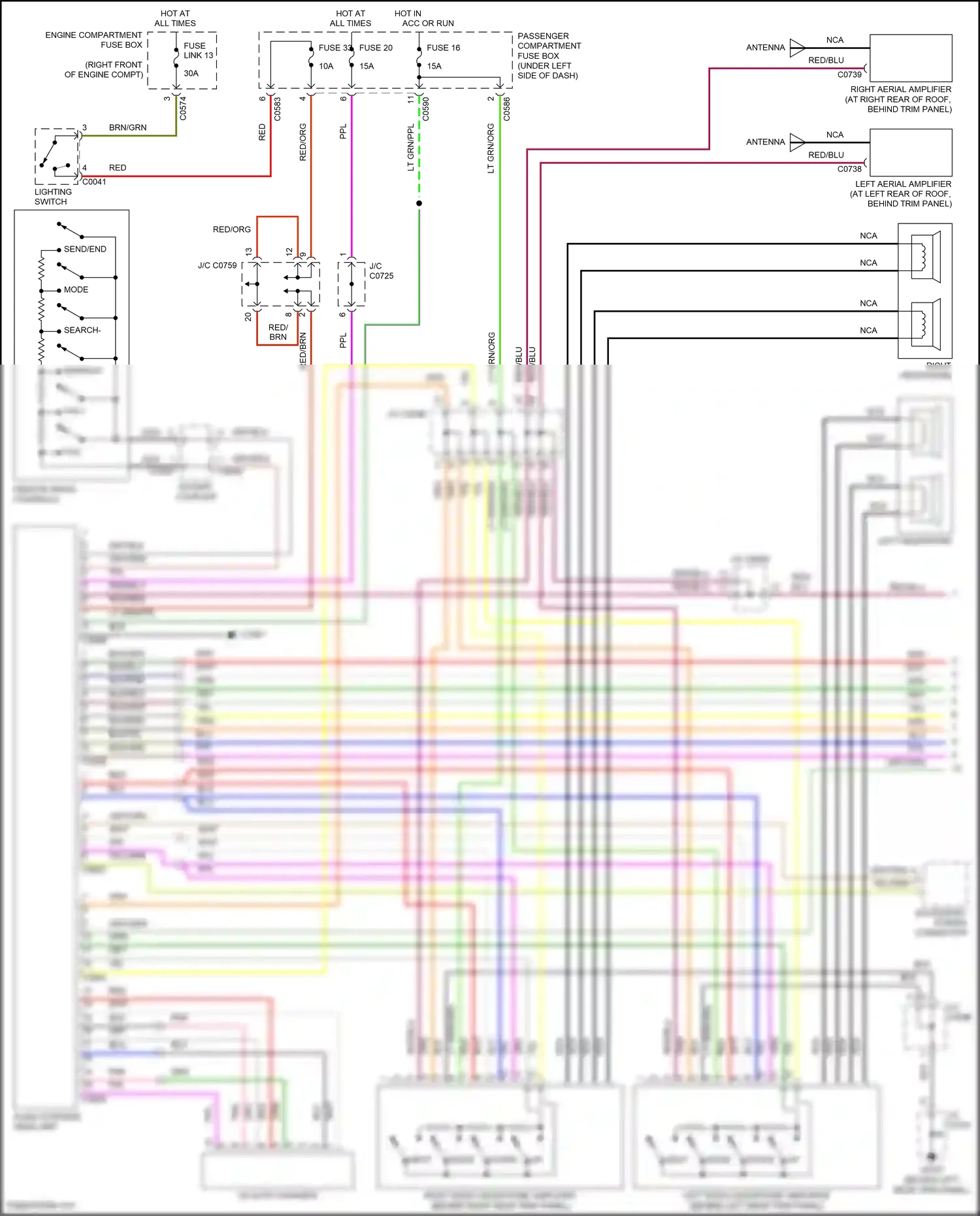Wiring diagram blu for Land Rover Discovery L318 (2002-2004) (14 of 16)